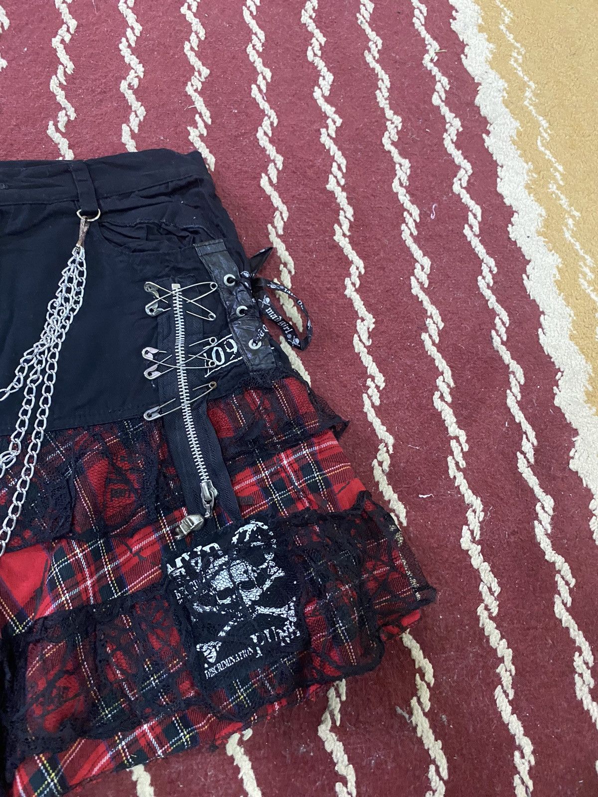 Designer × If Six Was Nine × Seditionaries MAD PUNK FUCK YOU BONDAGE SKIRT Size 30" / US 8 / IT 44 - 2 Thumbnail