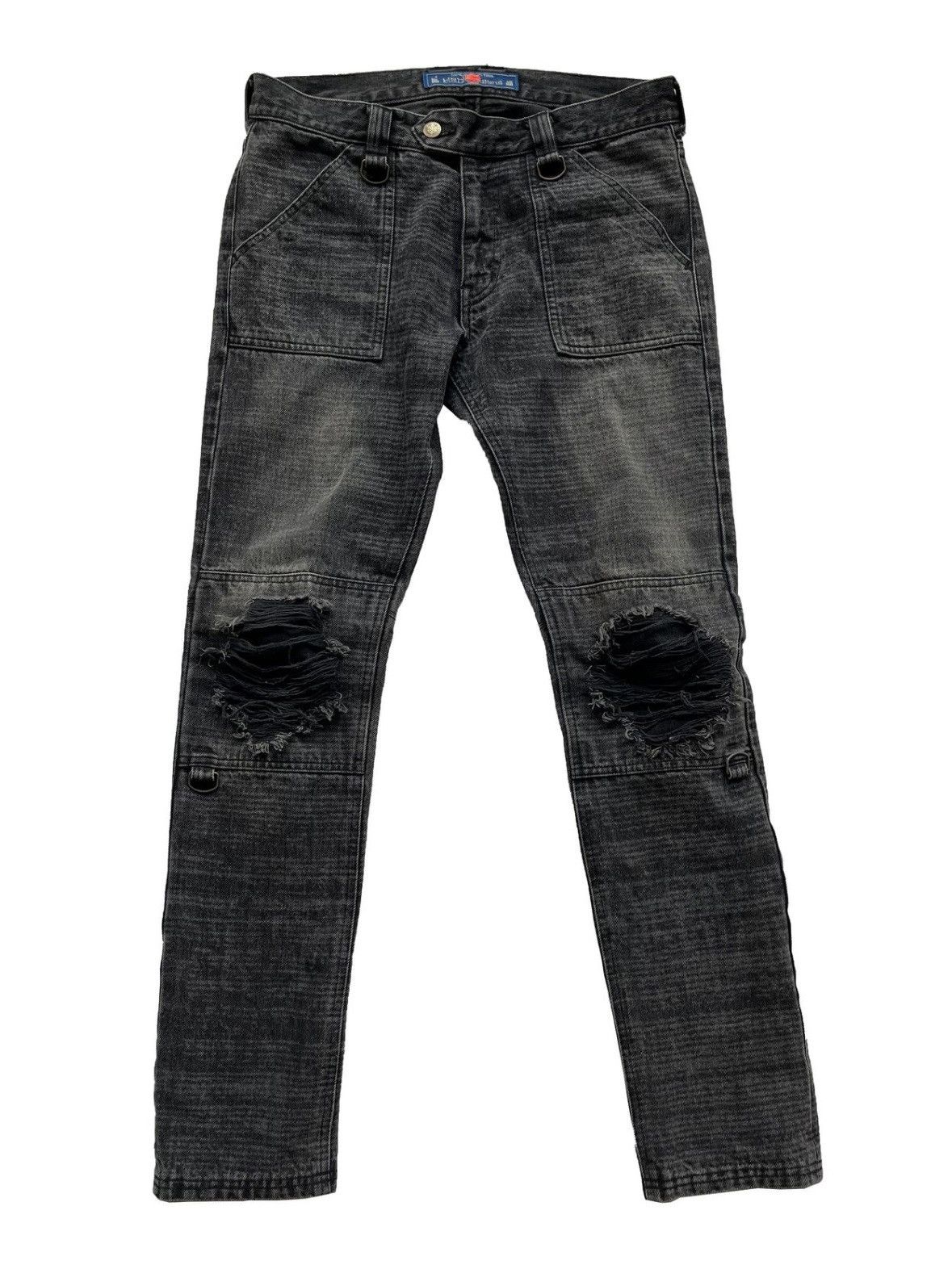 Blackmeans Blackmeans SS15 Yokoshima Damaged Denim Size US 30 / EU 46 - 1 Thumbnail