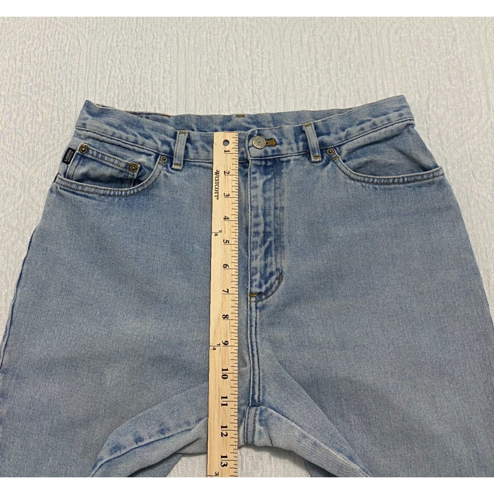 Ralph Lauren VINTAGE Lauren Ralph Lauren Jeans Womens High Rise 10 Blue Straight Size 24" / US 00 / IT 34 - 4 Thumbnail