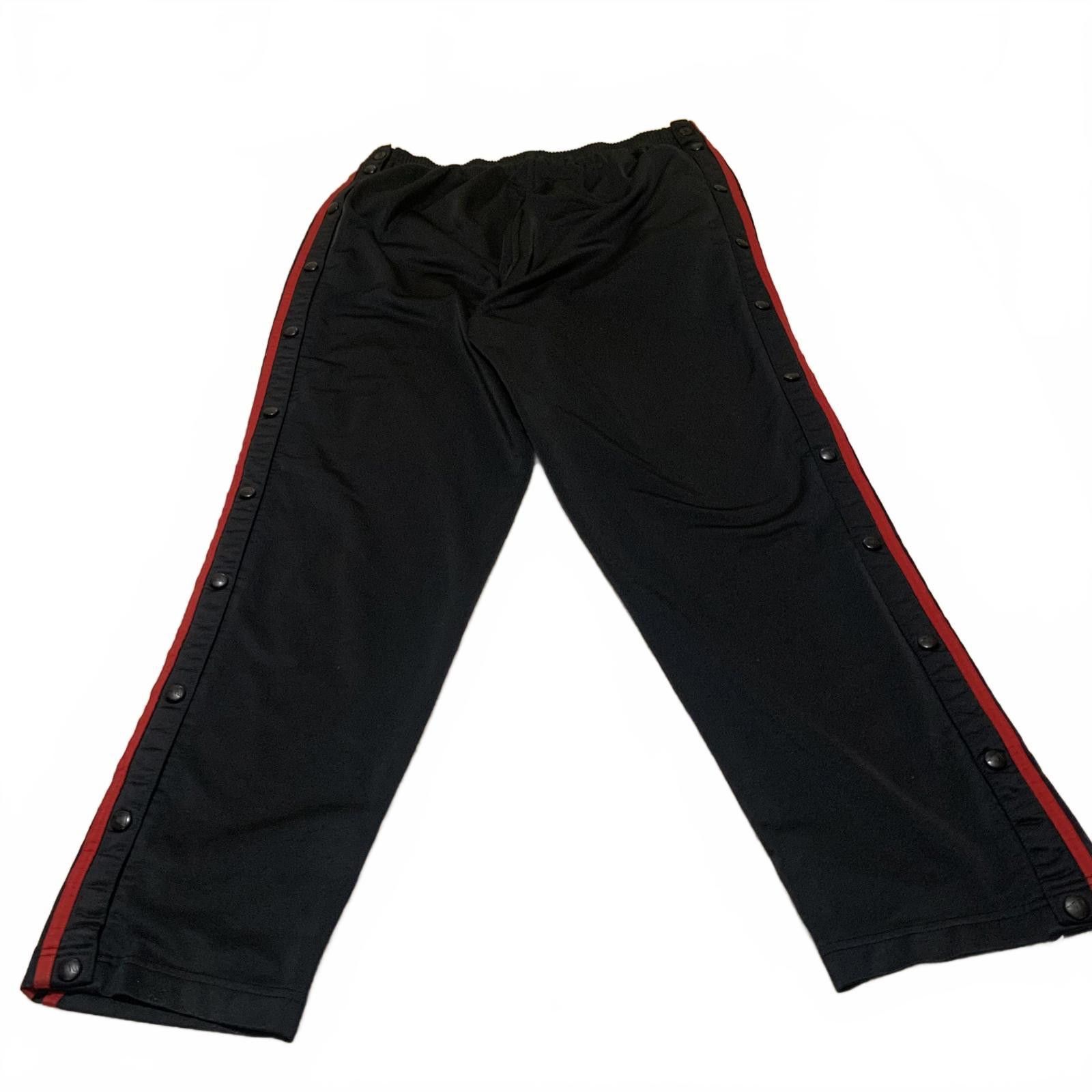 Adidas Vintage 90s Adidas Men's XL Black Athletic Pants Red Stripes Size US 36 / EU 52 - 2 Thumbnail