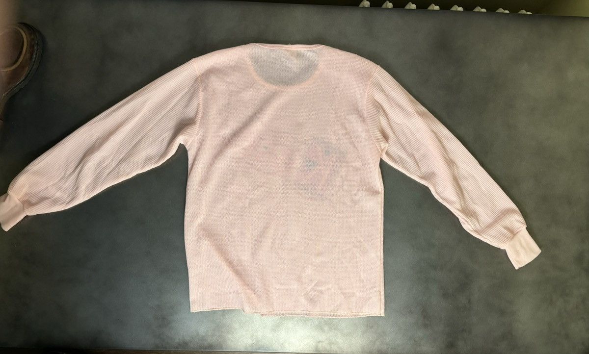 Fruit Of The Loom × Hanes × Vintage 1980s Vintage Thermal Longsleeve Express Kisses Print Waffle Size US S / EU 44-46 / 1 - 11 Thumbnail
