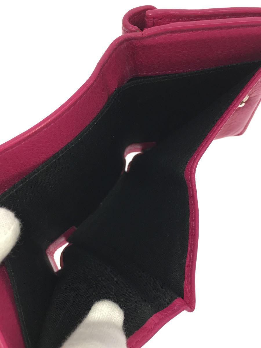 Balenciaga Balenciaga Leather Tri-Fold Wallet Pink Size ONE SIZE - 6 Thumbnail