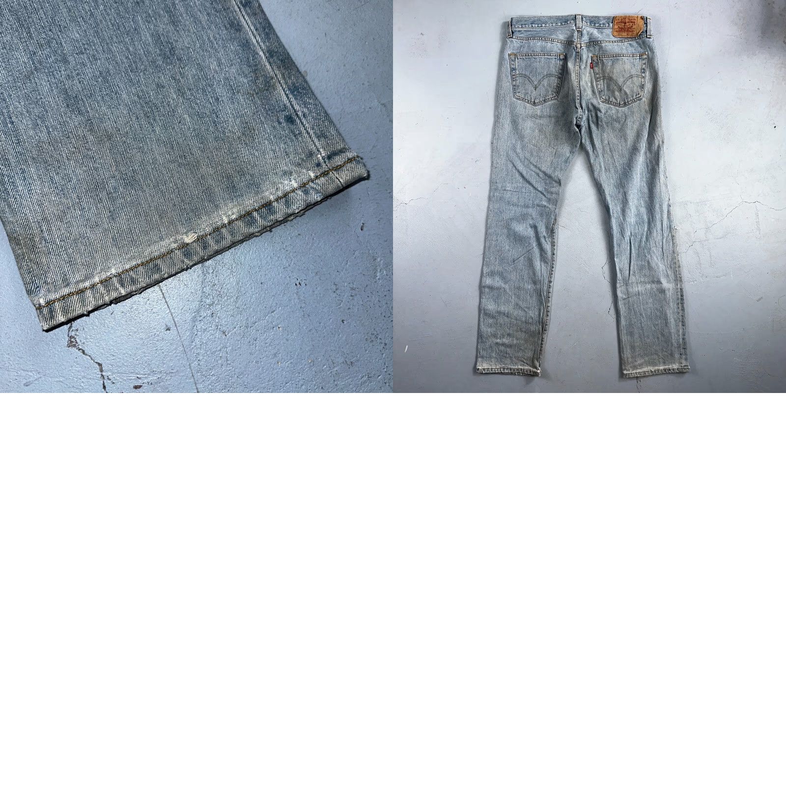 Levi's VINTAGE Levis 501 XX Y2K Straight Leg Jeans Blue Light Wash 35x34 Act 34x34 Size US 34 / EU 50 - 11 Thumbnail