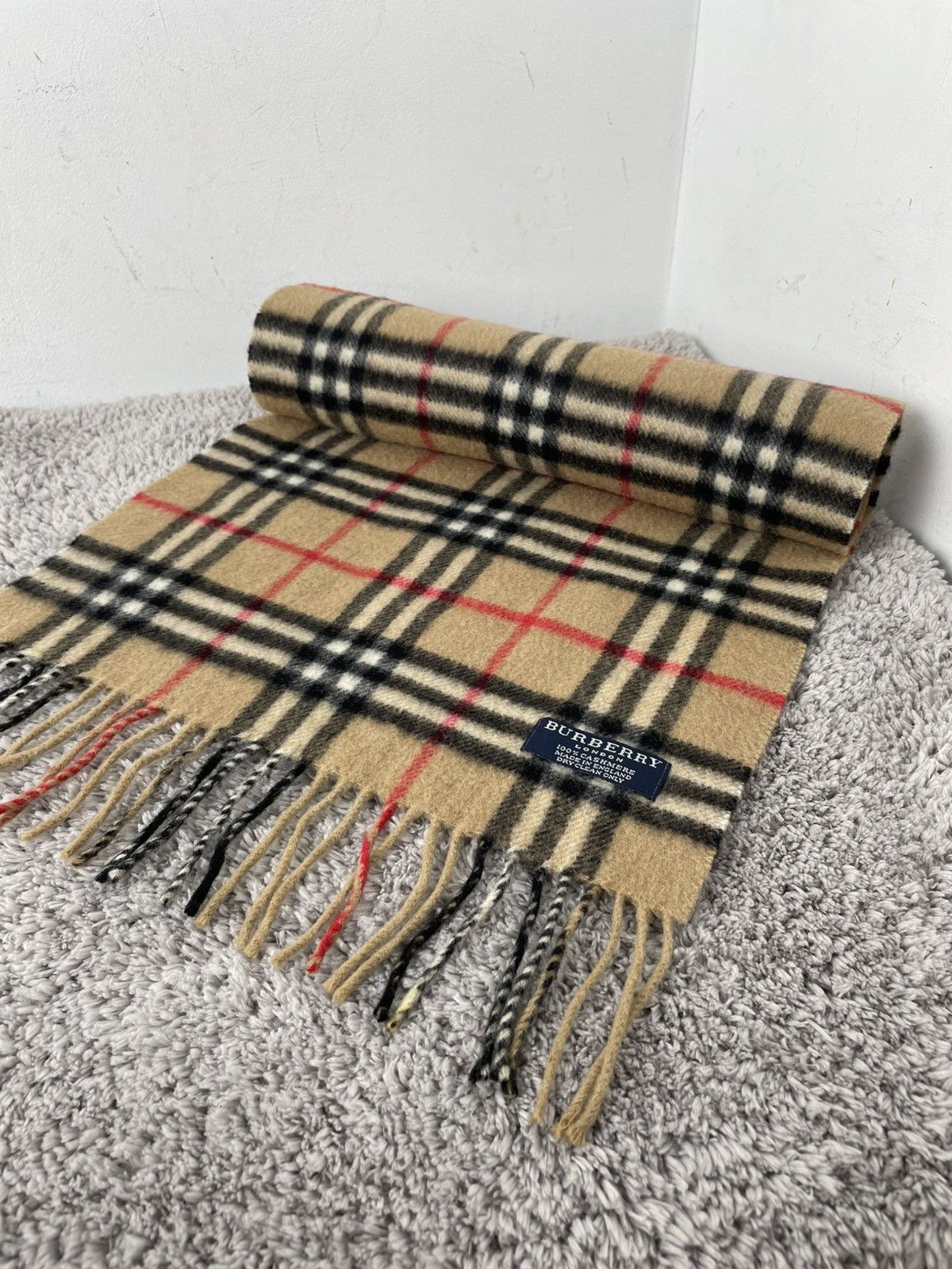 Burberry × Vintage Burberry london scarf cashmere 100% Vintage 