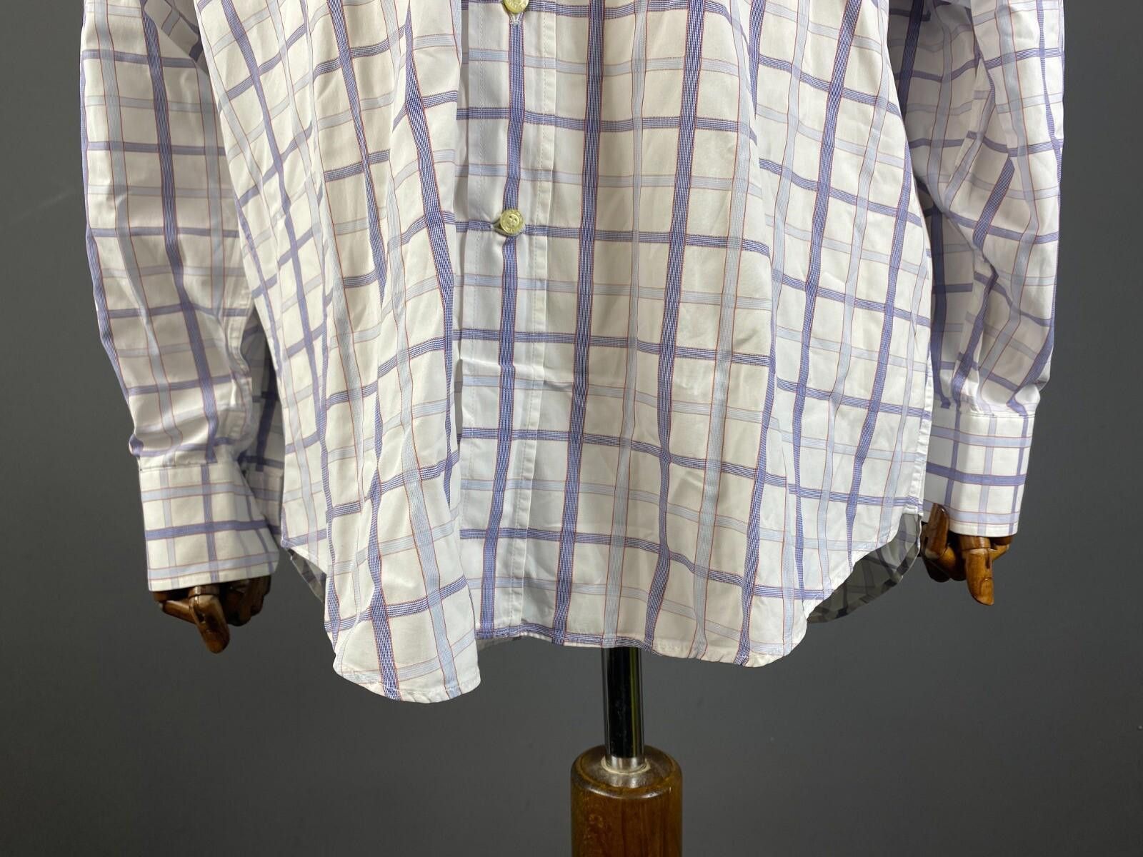 Etro Etro Milano White Check Long Sleeve Button Down Shirt 42 Size US M / EU 48-50 / 2 - 3 Thumbnail