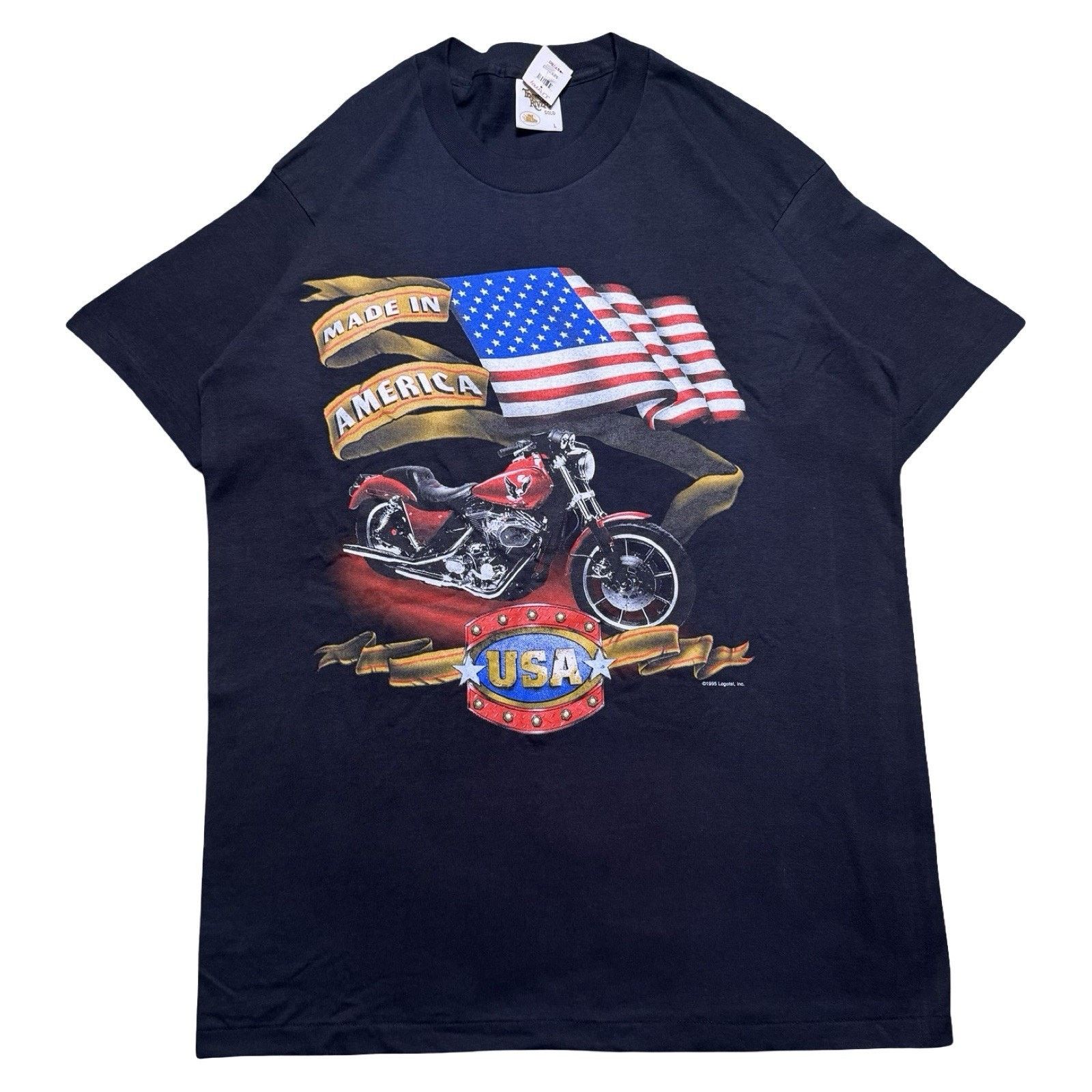 Vintage Vintage 90s Made In America Biker Graphic T Shirt Mens L Size US L / EU 52-54 / 3 - 1 Thumbnail
