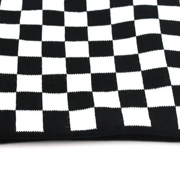 Vintage Black White Pattern Beanies Hat Size ONE SIZE - 3 Thumbnail