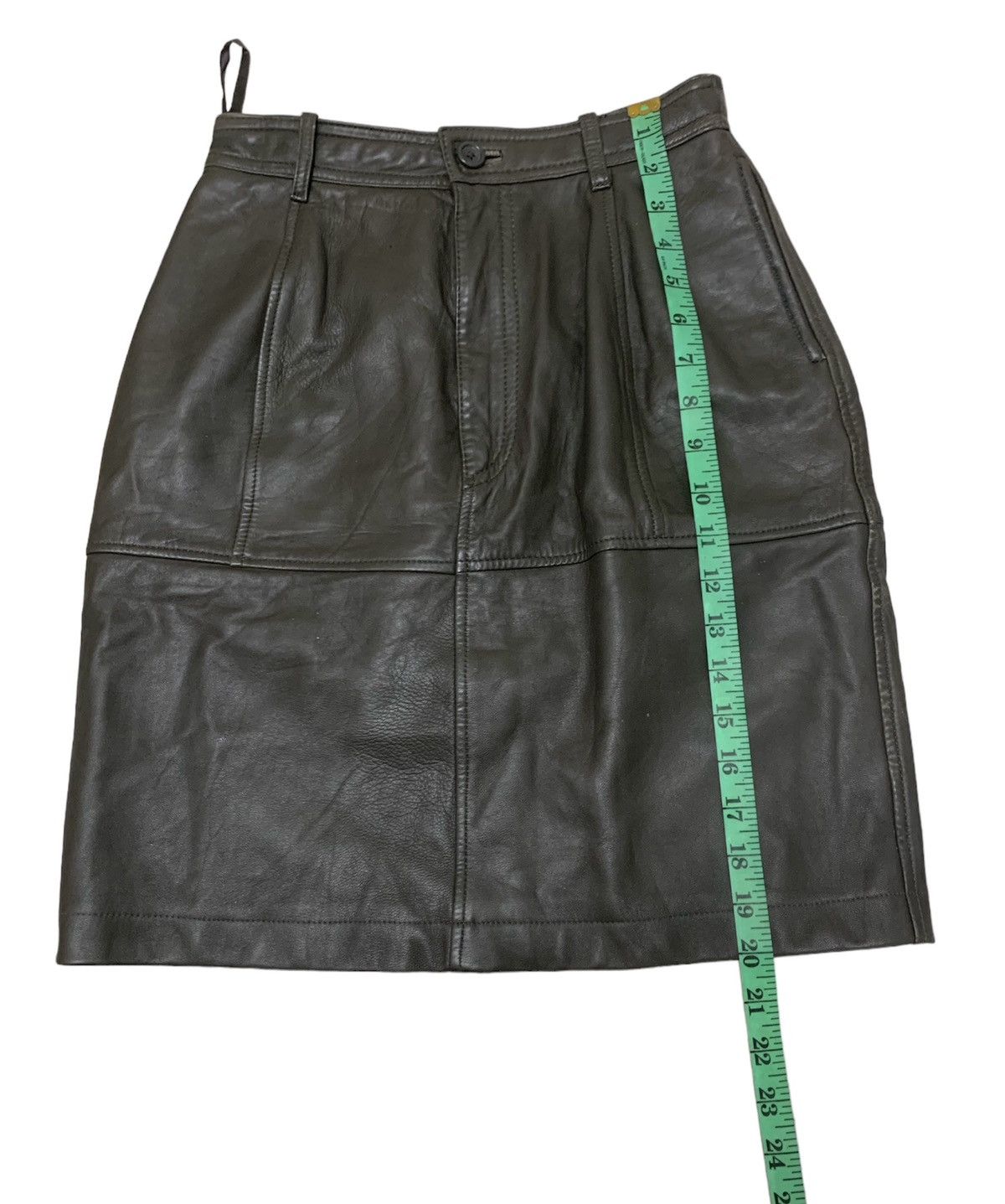 Hai Sporting Gear × Issey Miyake × Vintage Issey miyake leather mini skirt by hai sporting gear Size 25" / US 0 / IT 36 - 8 Thumbnail