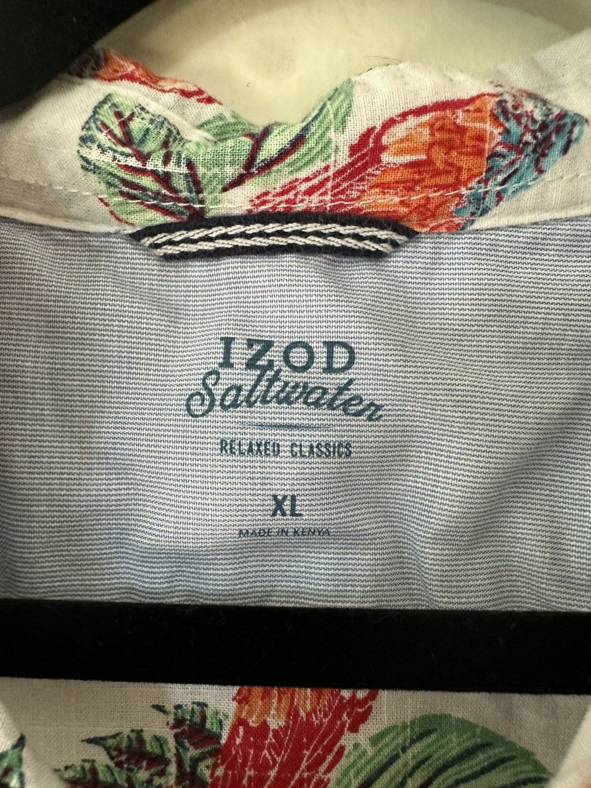 Izod Floral Izod Saltwater Shirt Size US XL / EU 56 / 4 - 2 Thumbnail