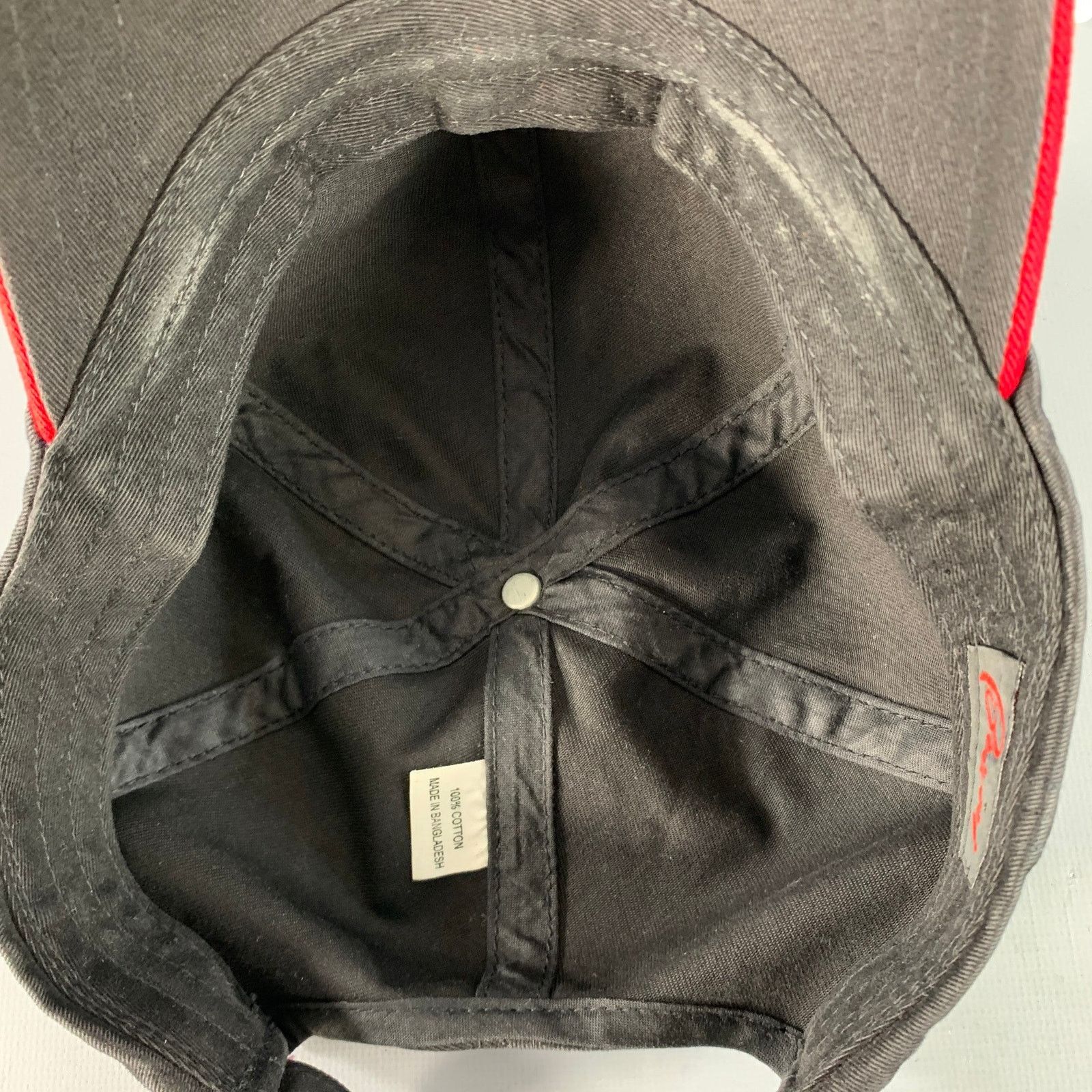 Brioni BRIONI One Size Black Red Logo Twill Cotton Baseball Cap Hat Size ONE SIZE - 5 Thumbnail