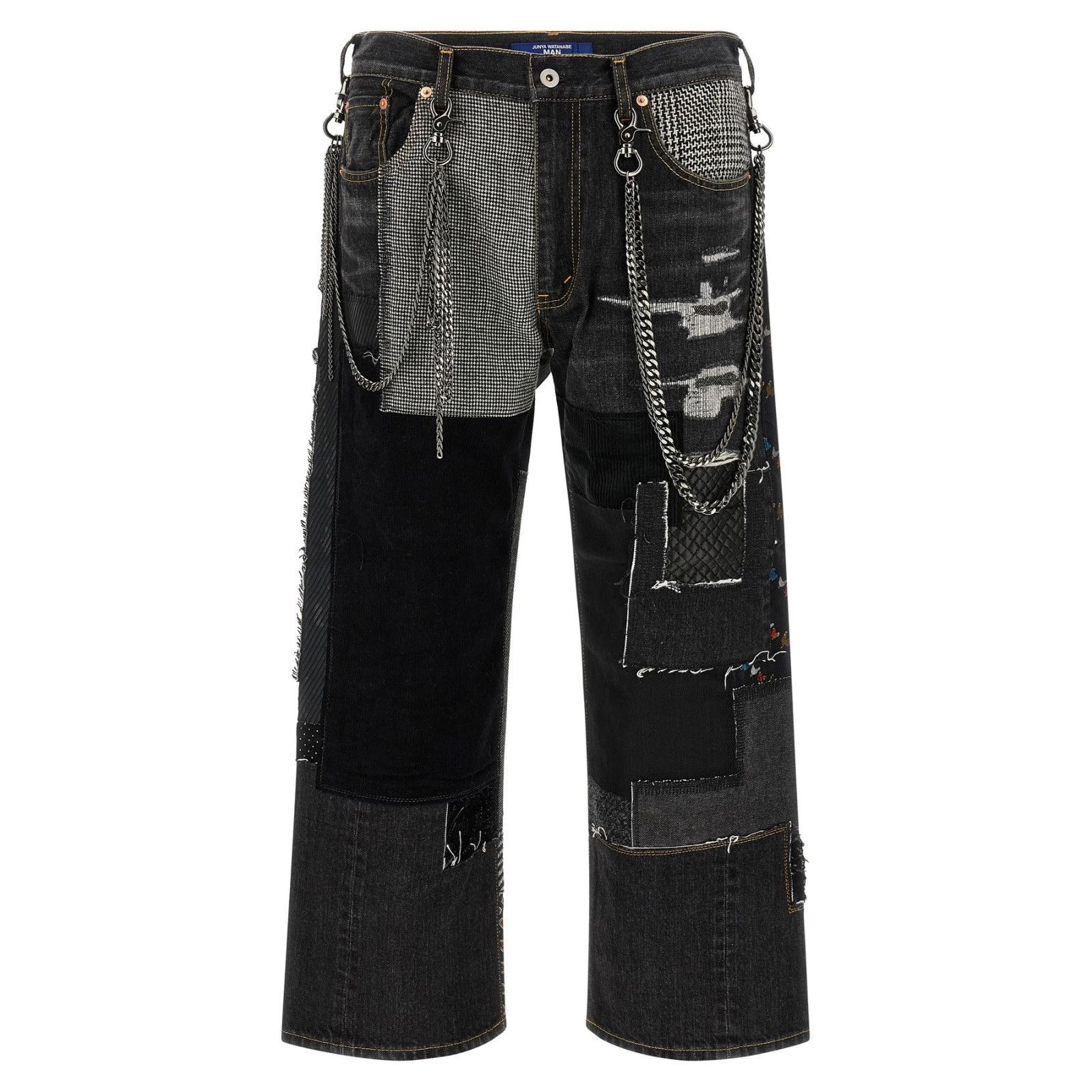 Junya Watanabe Junya Watanabe AD2002 Triumph Moto Patchwork Jeans