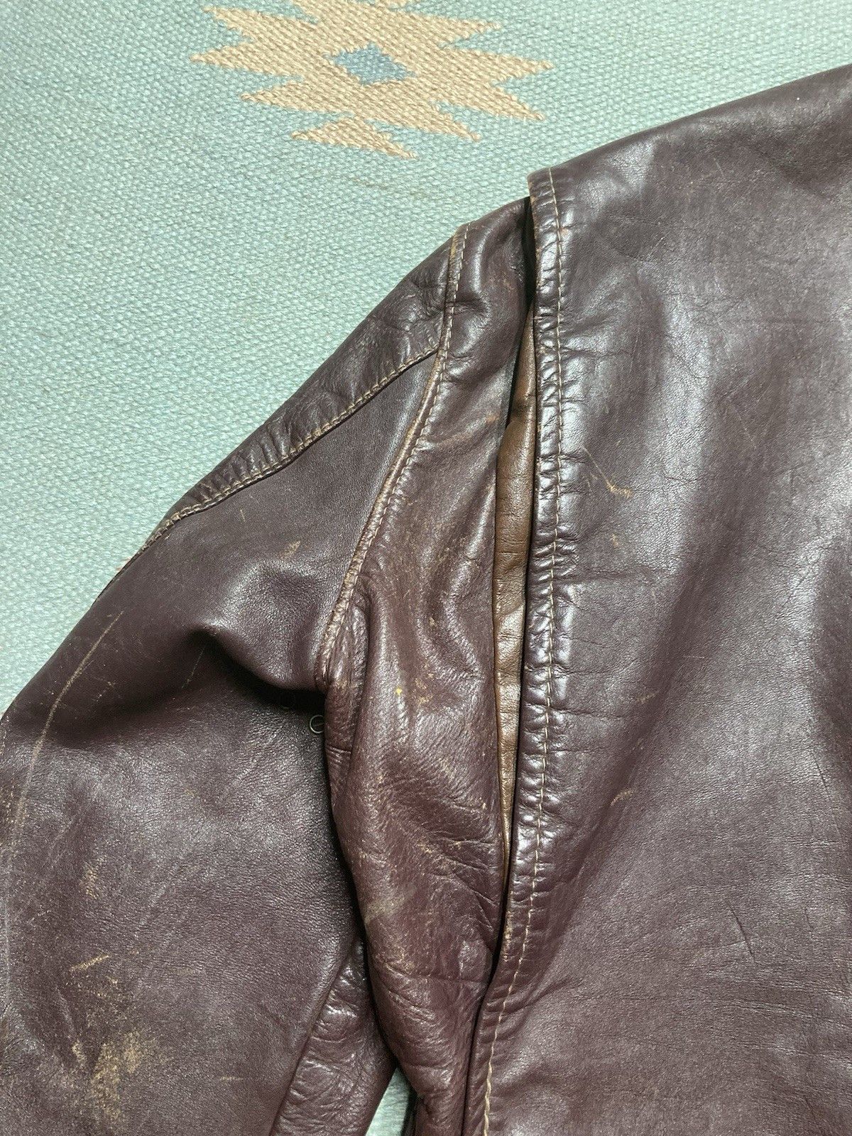 Vintage 60s brooks leather jacket cafe racer motorcycle wine 36/38? Size US S / EU 44-46 / 1 - 13 Thumbnail