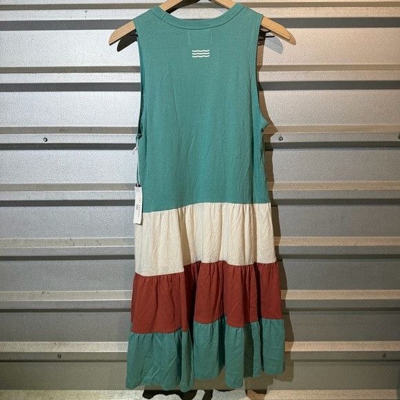 Sol Angeles NWT Sol Angeles Teal and Rust Tiered Mini Dress M Size M / US 6-8 / IT 42-44 - 8 Thumbnail