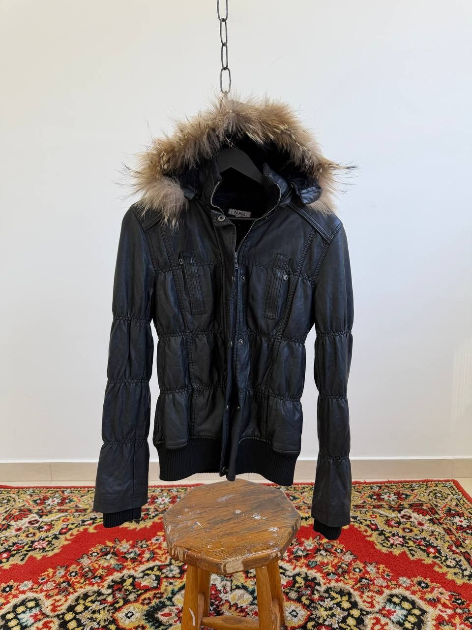 Japanese Brand Avant-Garde Hysteric Glamour Style Leather Fur Jacket Size US M / EU 48-50 / 2 - 2 Thumbnail