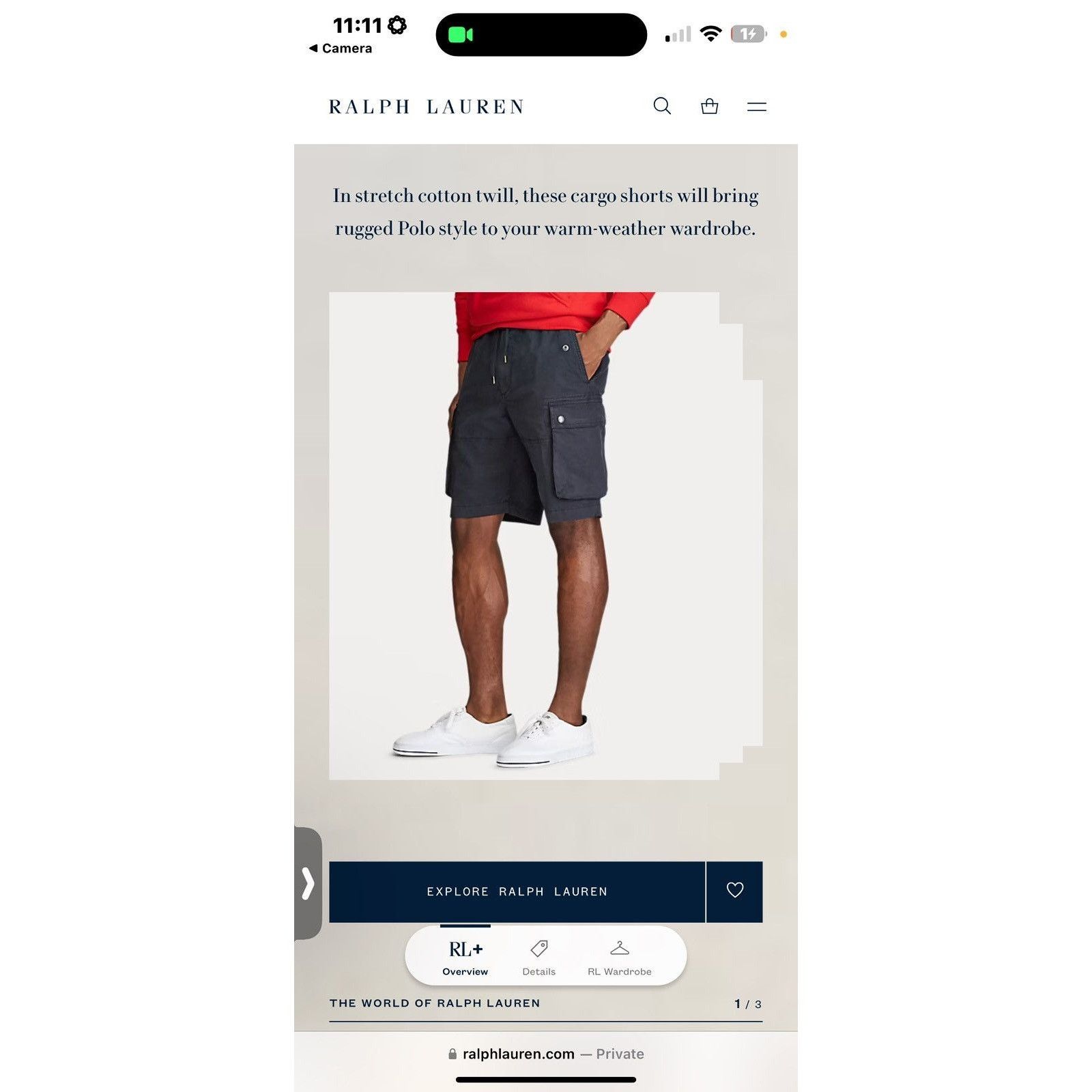 Polo Ralph Lauren Polo Ralph Lauren 9.5-Inch Stretch Classic Fit Twill Short Size US 30 / EU 46 - 5 Thumbnail