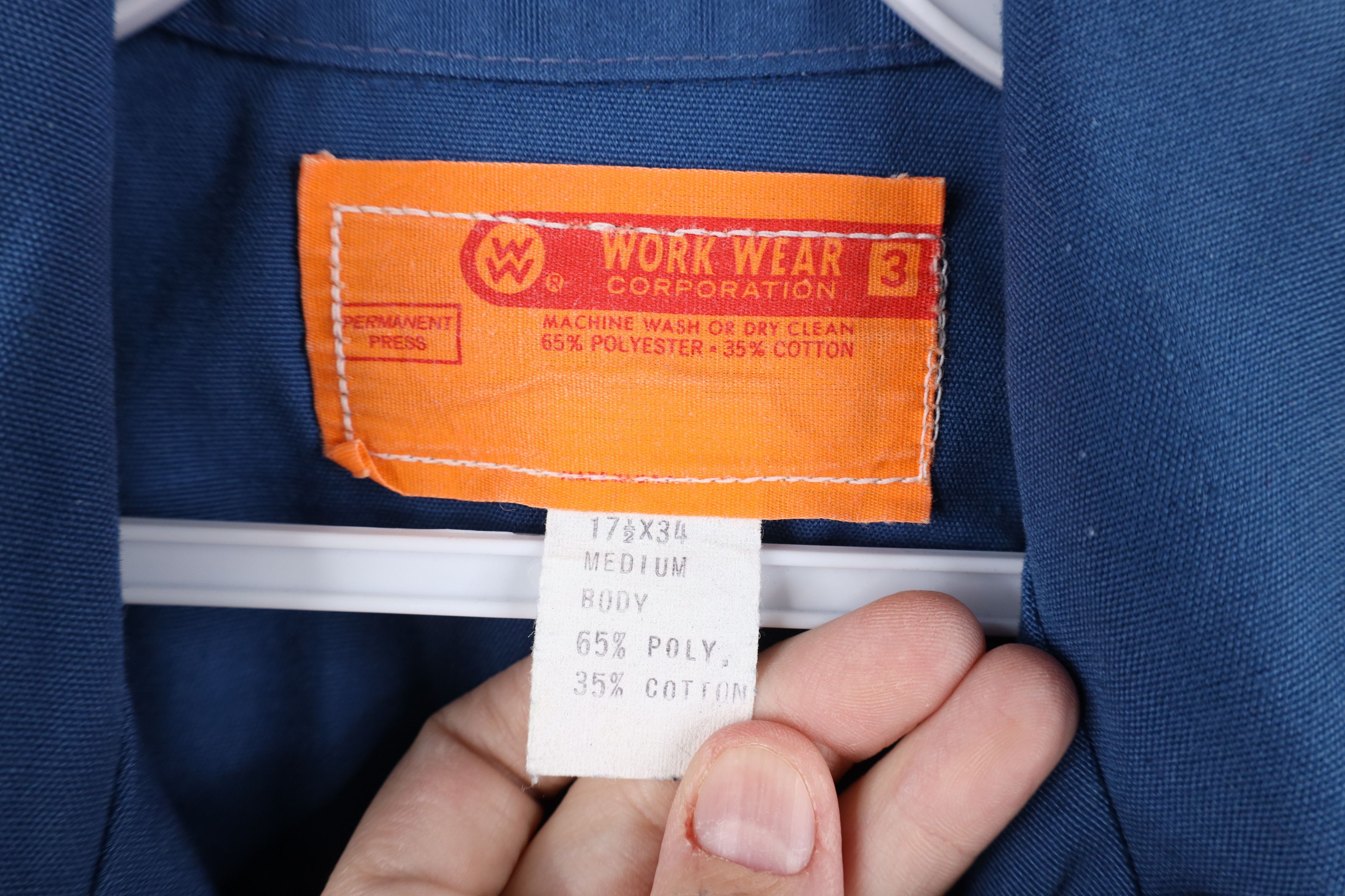 Vintage Vintage 70s Workwear Mechanic Button Shirt Jacket Blue USA Size US M / EU 48-50 / 2 - 9 Thumbnail