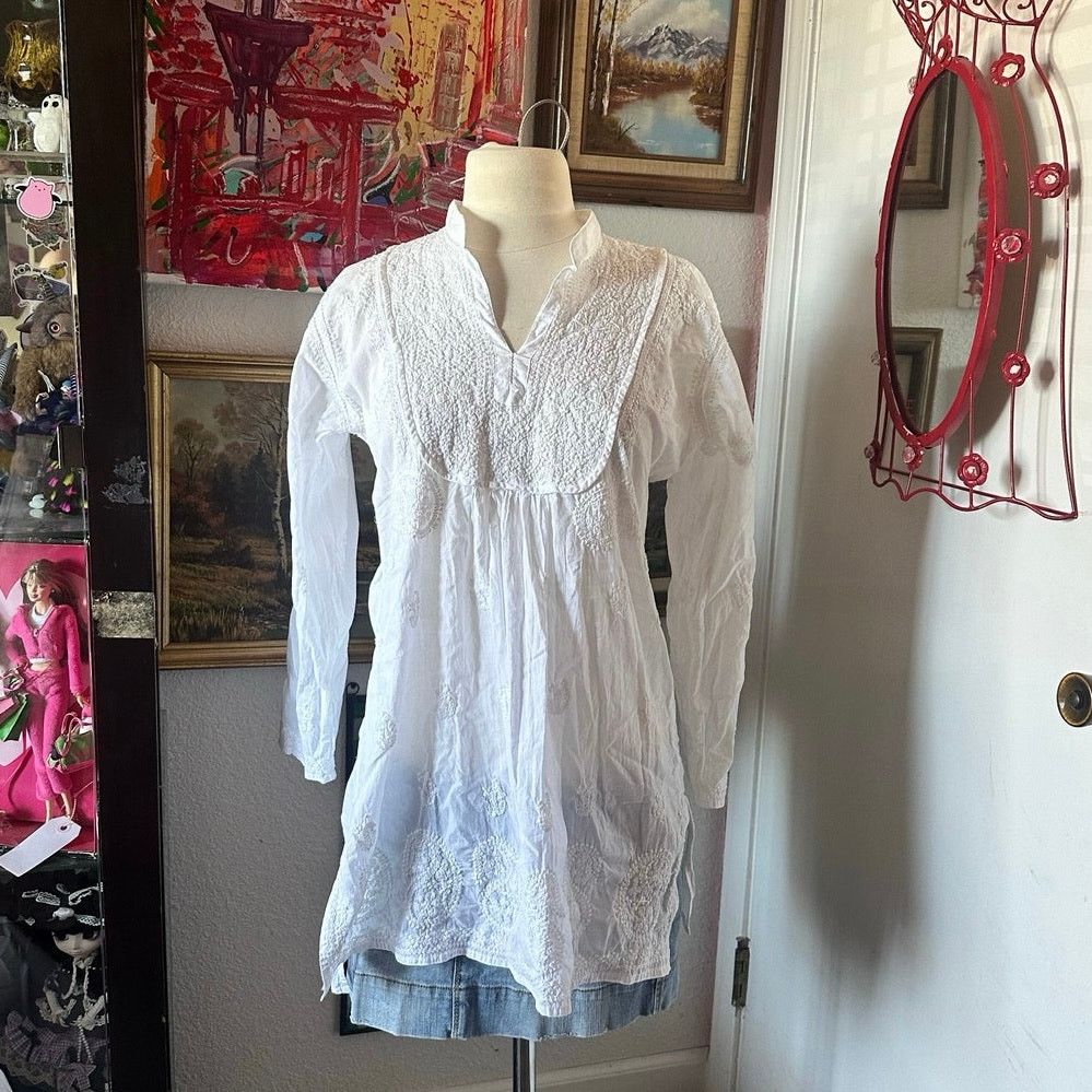 Other jest jewels white long sleeve blouse shirt top Size M / US 6-8 / IT 42-44 - 1 Thumbnail