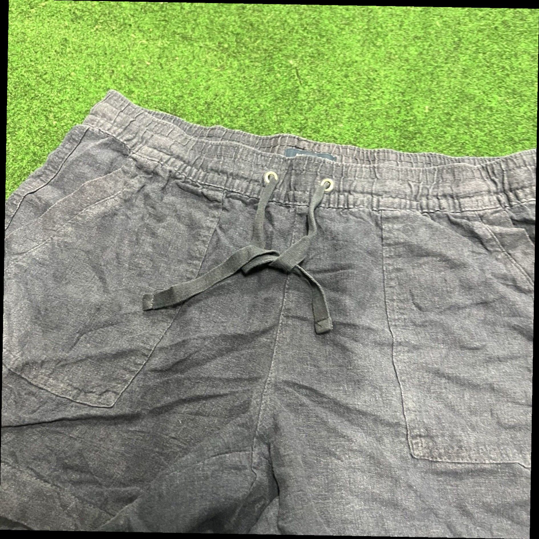 Nautica Nautica Shorts Womens Size M Navy Linen Blend Pull on Drawtring Pockets Casual Size 32" / US 10 / IT 46 - 3 Thumbnail