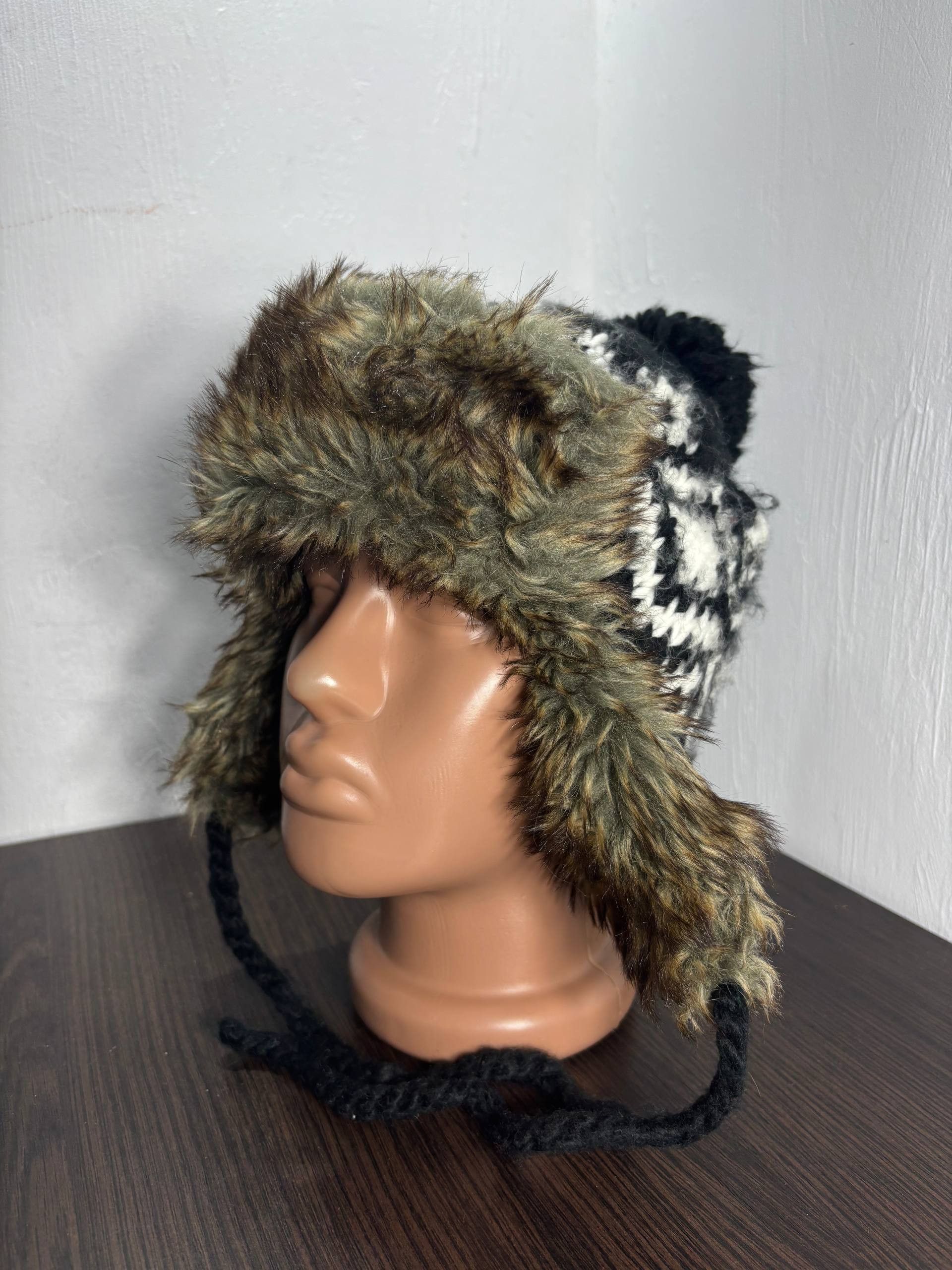 Hysteric Glamour Y2K Fur Fuzzy Opium Glamour Trapper Ushanka Hat Size ONE SIZE - 2 Thumbnail