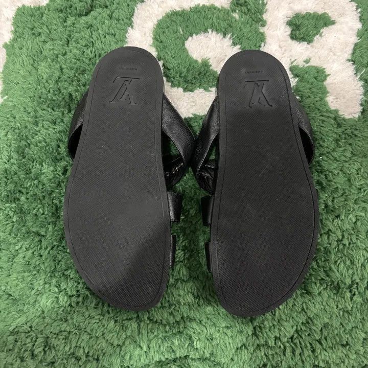 Louis Vuitton Louis Vuitton Men's Comfortable Black Slide Sandals -2508 Size US 7.5 / EU 40-41 - 4 Thumbnail