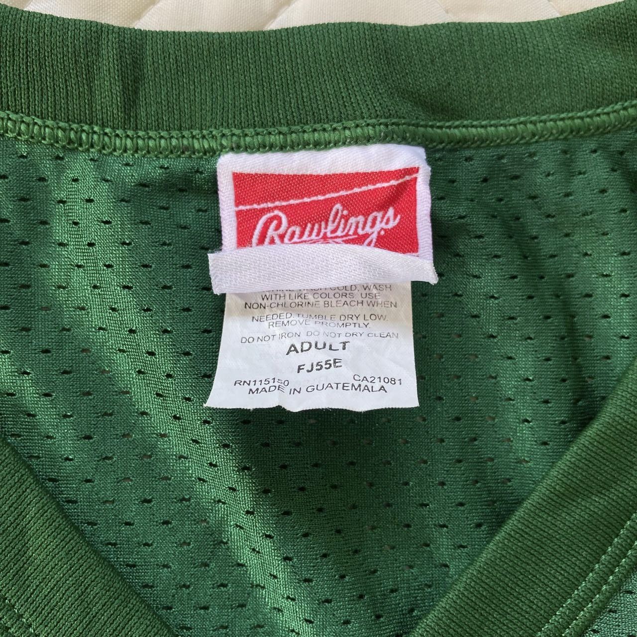 Vintage 🏈 Vintage 90s Rawlings Football Jersey - Green #55 Size US XL / EU 56 / 4 - 6 Thumbnail