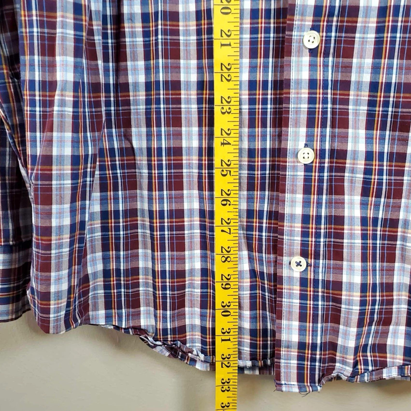 Izod IZOD Men's Size Large Tall Premium Essentials Button Up Shirt LT Long Sleeve Check Multicolor Cotton Size US L / EU 52-54 / 3 - 4 Thumbnail