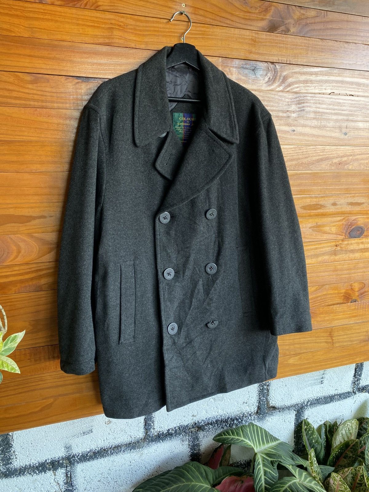 Colours Vintage Alexander Julian Wool Cashmere Double-Breasted Coat Size US L / EU 52-54 / 3 - 5 Thumbnail