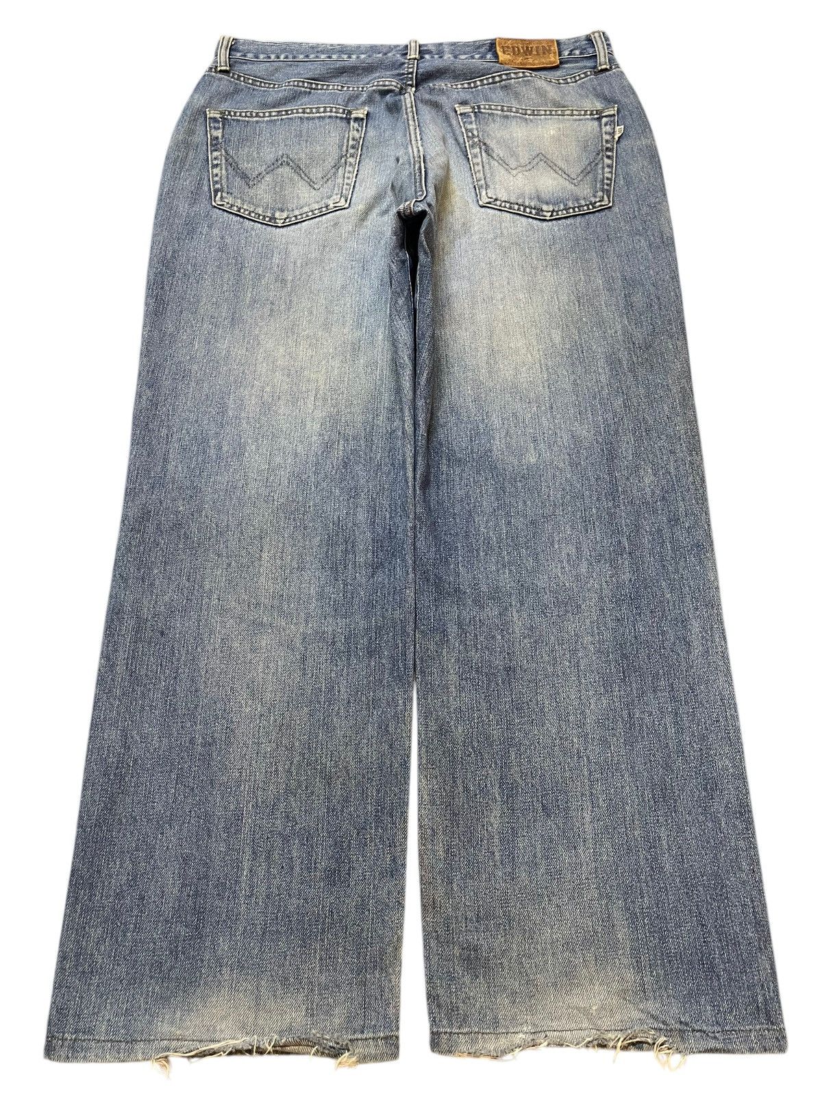 Edwin Vintage 90s Edwin 404 Mud Wash Distressed Style Baggy Jeans Size US 36 / EU 52 - 2 Thumbnail