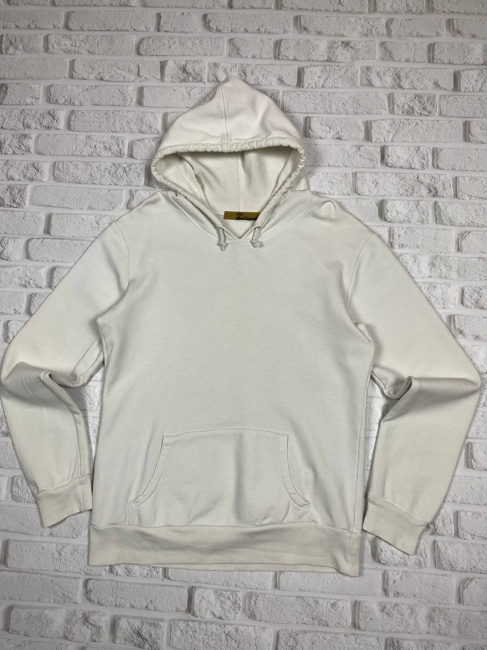 John Galliano Rare John Galliano White Graphic Print Hoodie Made in Italy Size US M / EU 48-50 / 2 - 12 Thumbnail