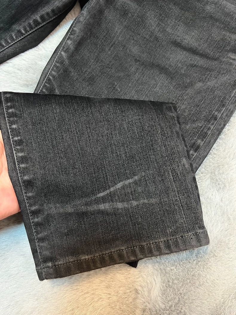 Saint Laurent Paris Saint Laurent Paris Fall/Winter 20 Black Flocked Wax-Brush Size US 29 - 6 Thumbnail