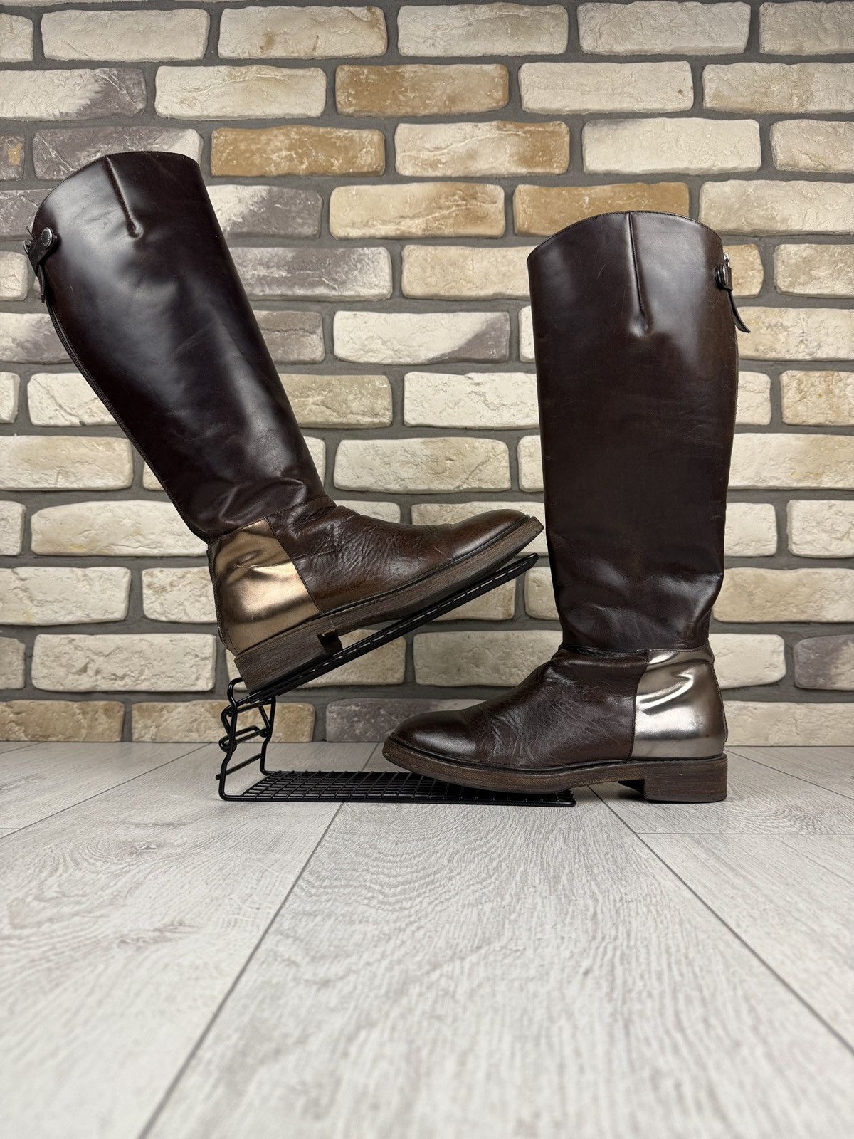 Brunello Cucinelli × Designer Very rare Brunello Cucinelli Leather boots Size US 7 / IT 37 - 1 Thumbnail