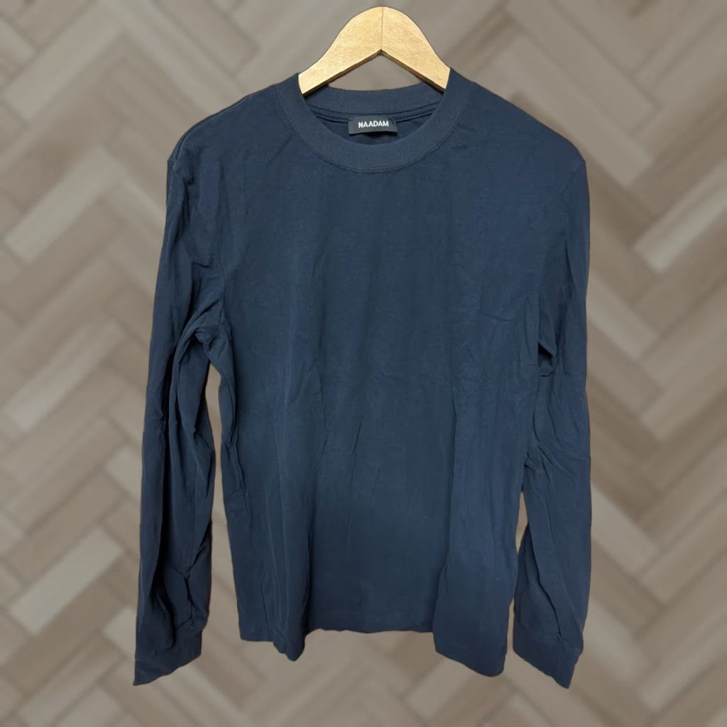 NAADAM Naadam Shirt Mens XS Blue Crewneck Long Sleeve Shirt Polo Casual Size US XS / EU 42 / 0 - 1 Thumbnail