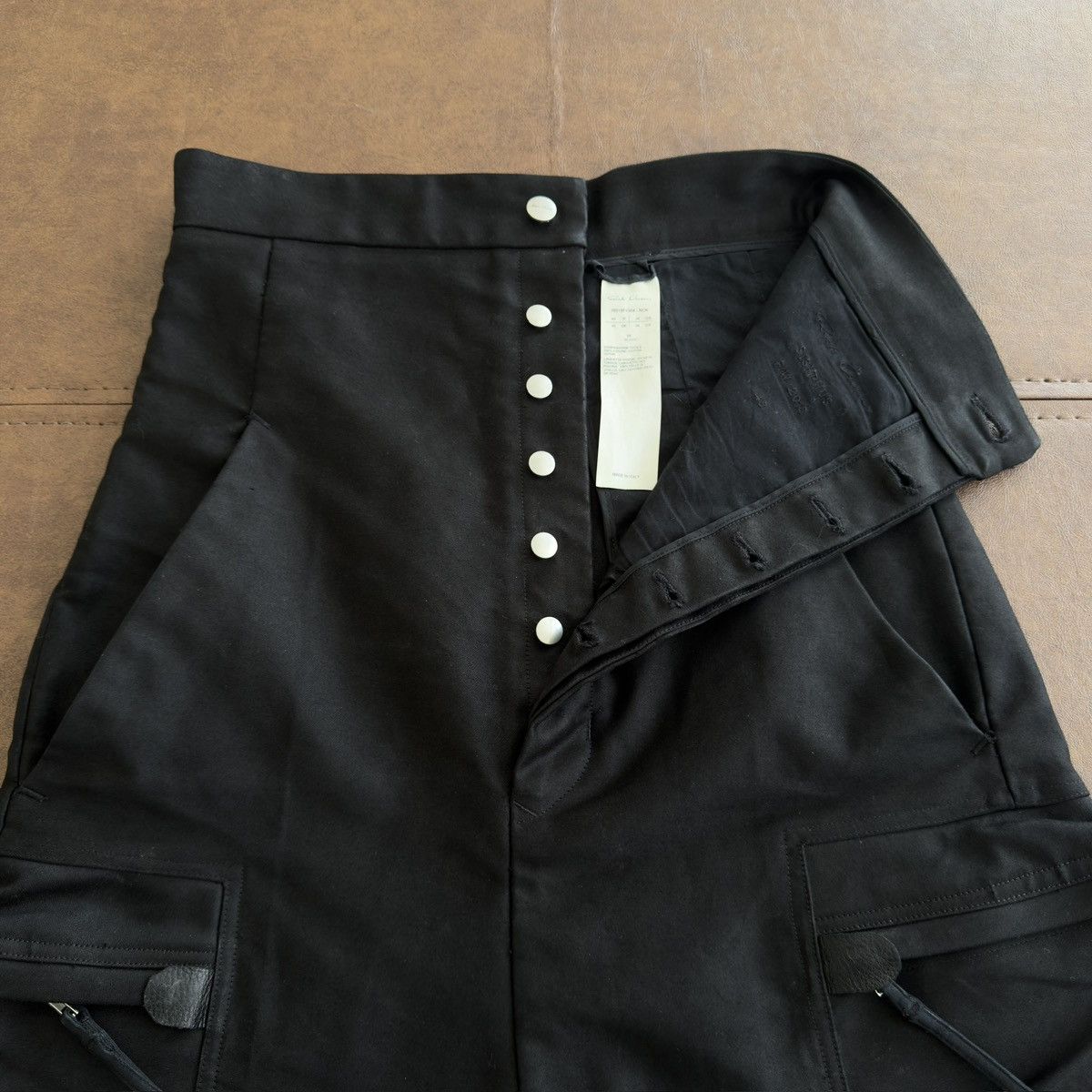 Rick Owens FW2018 "Sisyphus" Cotton Moleskin Cargo Cropped Pants Size US 30 / EU 46 - 4 Thumbnail