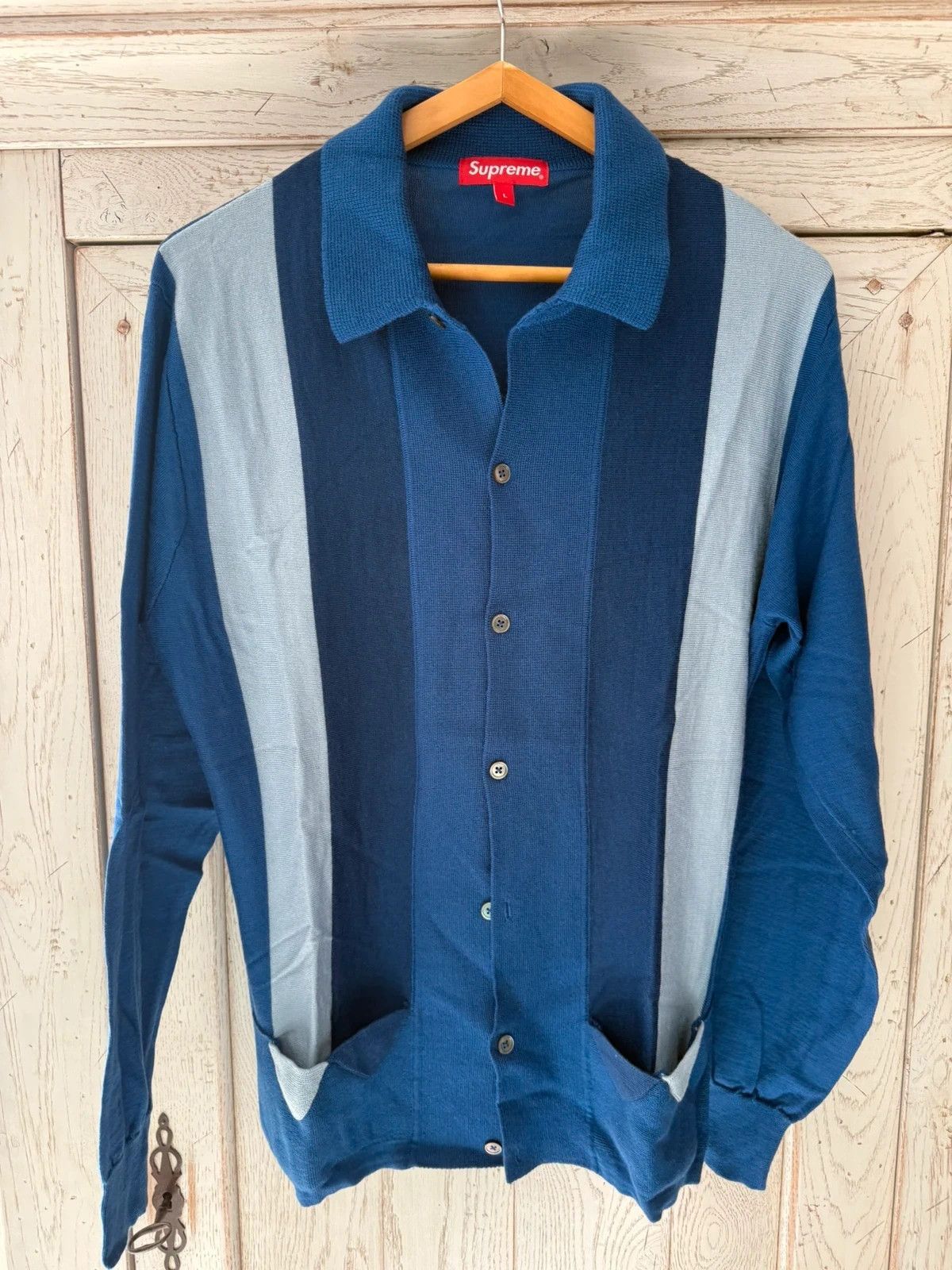 Supreme Supreme Beaded Applique Cardigan Sz. L | Grailed