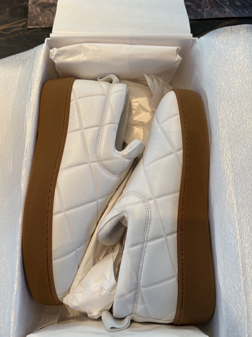 Bottega Veneta Quilted Embossed Lambskin Slipon Sneaker