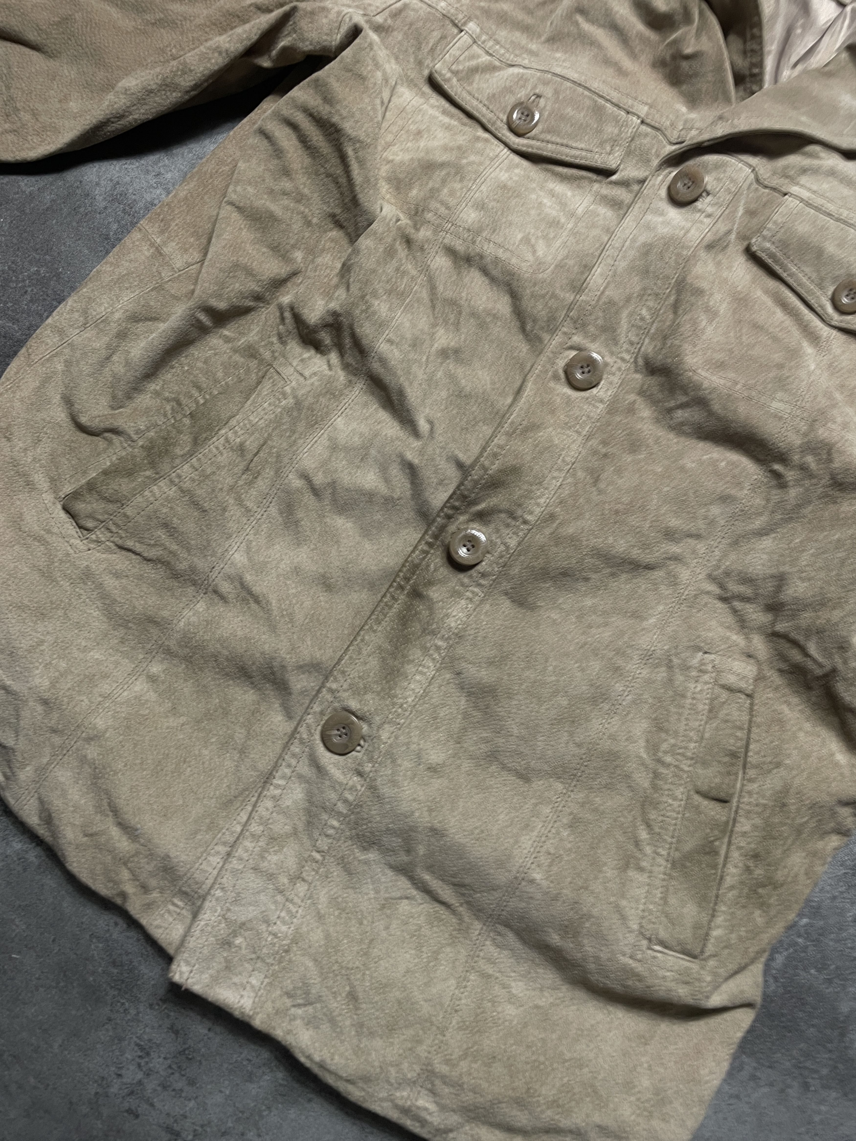 Genuine Leather ❗️RARE❗️Vintage 90s Real Genuine Leather Jacket Solid Size US XL / EU 56 / 4 - 10 Thumbnail