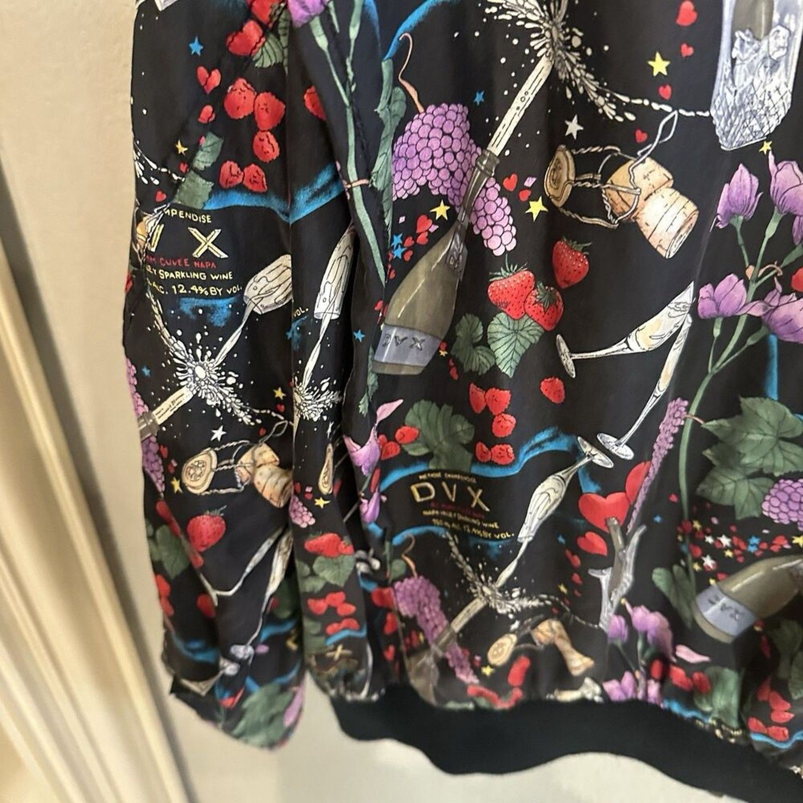 Nicole Miller Vintage Nicole Miller '94 Silk Bomber Jacket Wine champagne Size L / US 10 / IT 46 - 7 Thumbnail