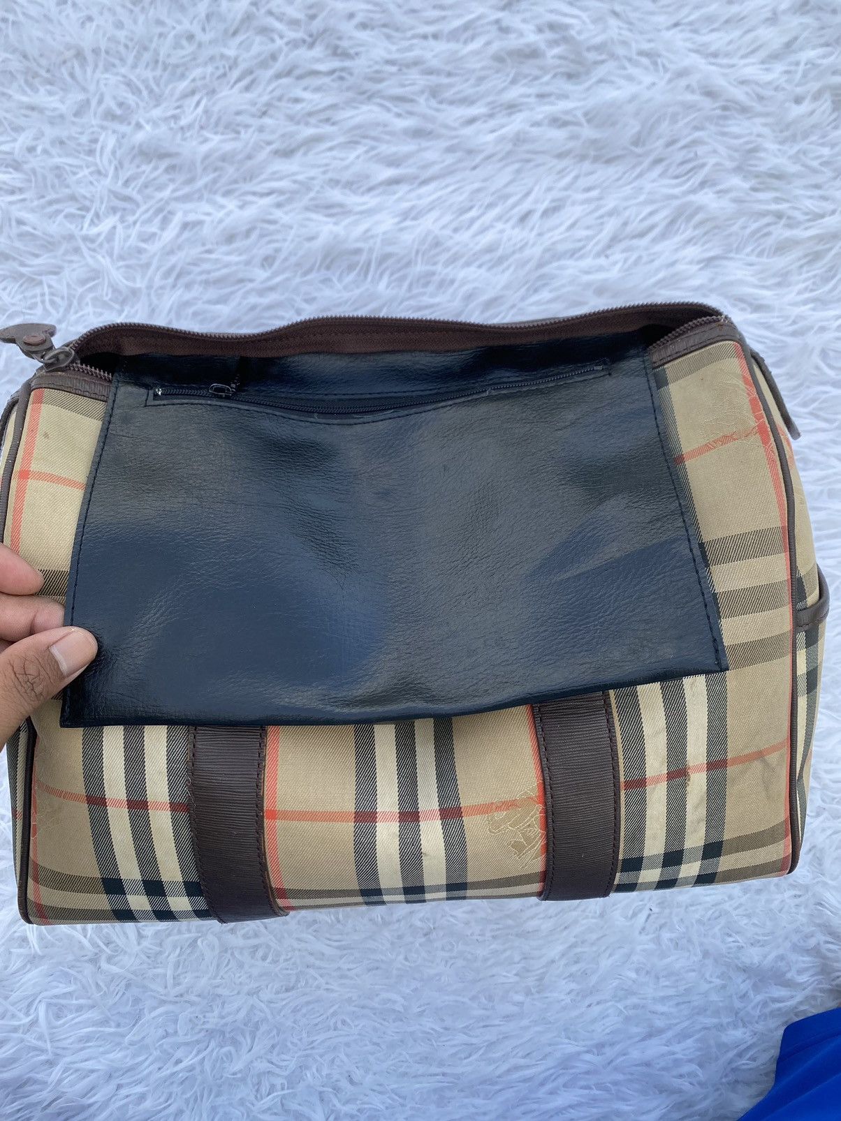 Rare Vintage 90s Burberry Nova Check Speedy Hand Bag