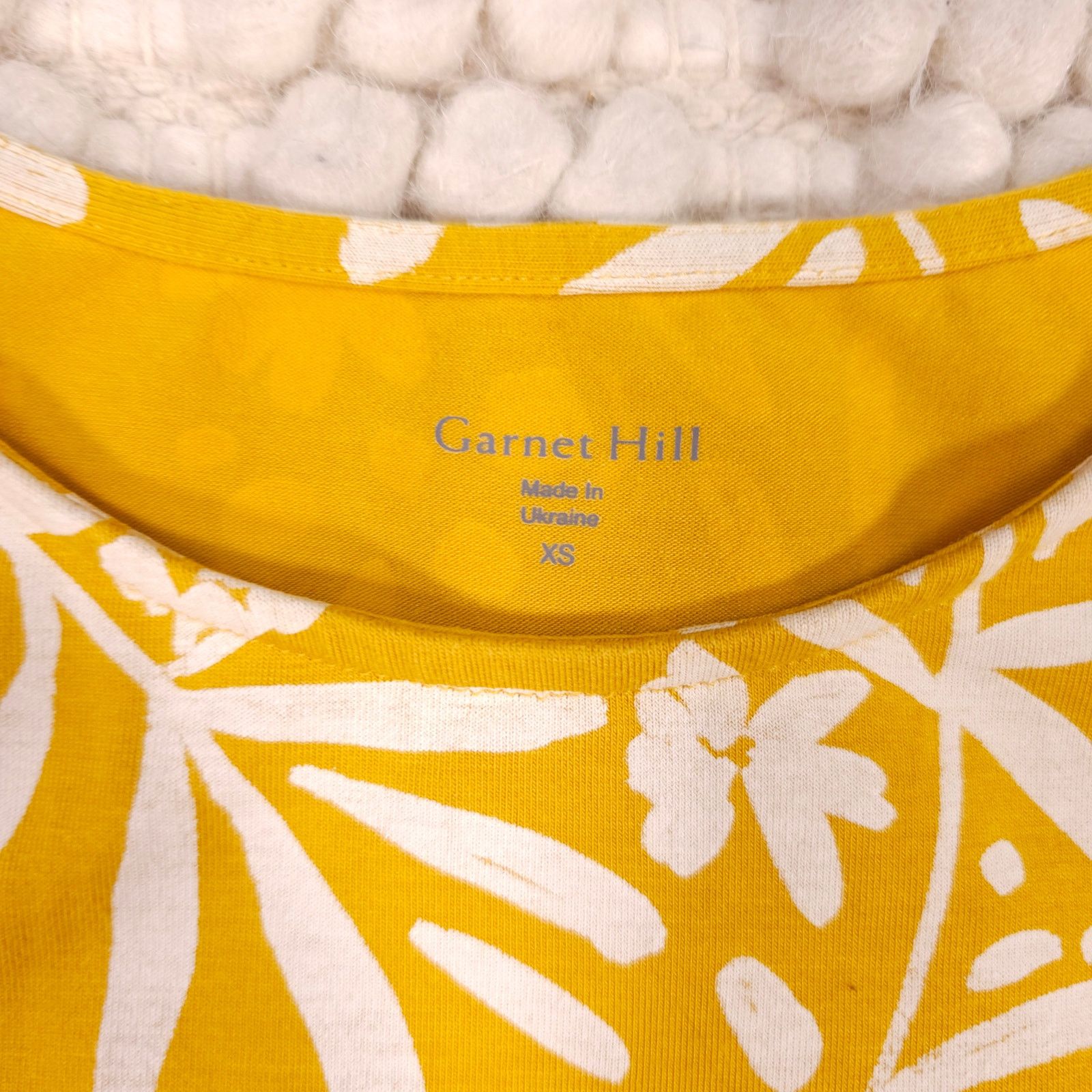Other Garnet Hill Yellow Floral Dress Sz Extra Small Size XS / US 0-2 / IT 36-38 - 6 Thumbnail