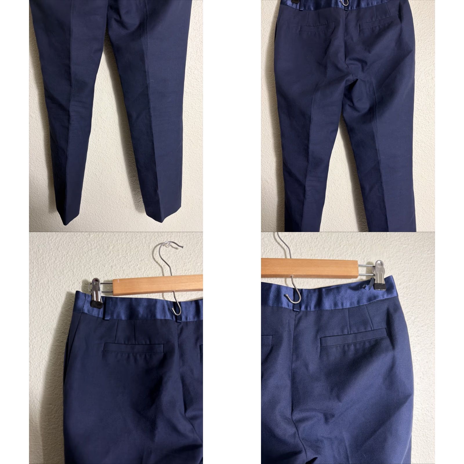 Vintage VINTAGE Kate Spade New York Women's Dress Pants Navy Blue Cotton Pleated Size 0 28x28 Flaws Belt Loop Missing Fastener Parts Womens Size 25" / US 0 / IT 36 - 8 Thumbnail