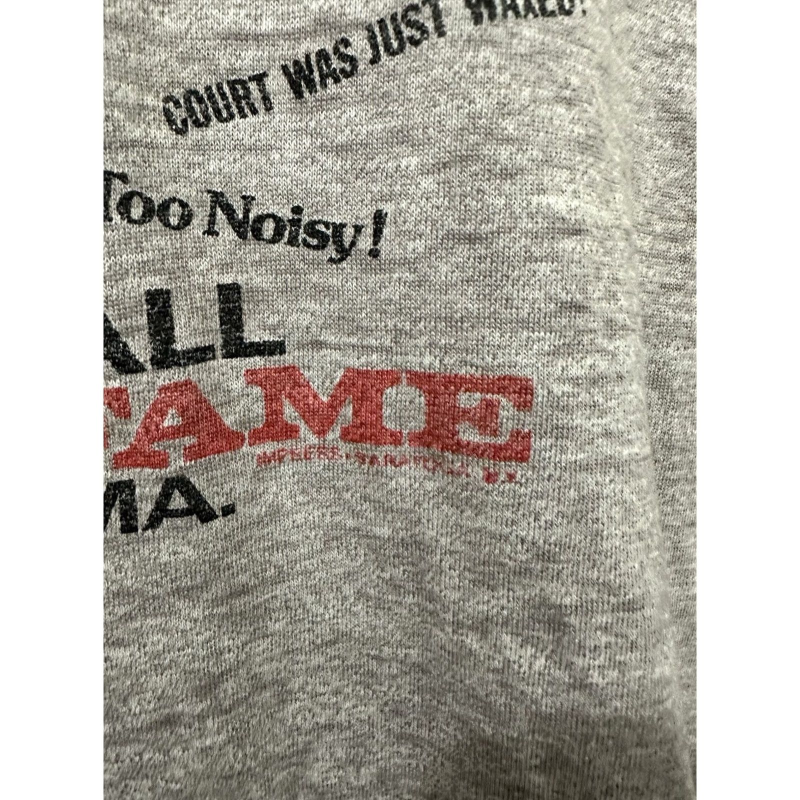 Frame VINTAGE 80s Basketball Hall Of Frame Excuses Paper Thin Burnout Worn T-Shirt XL Gray Nike Shirt Mens Size US XL / EU 56 / 4 - 4 Thumbnail