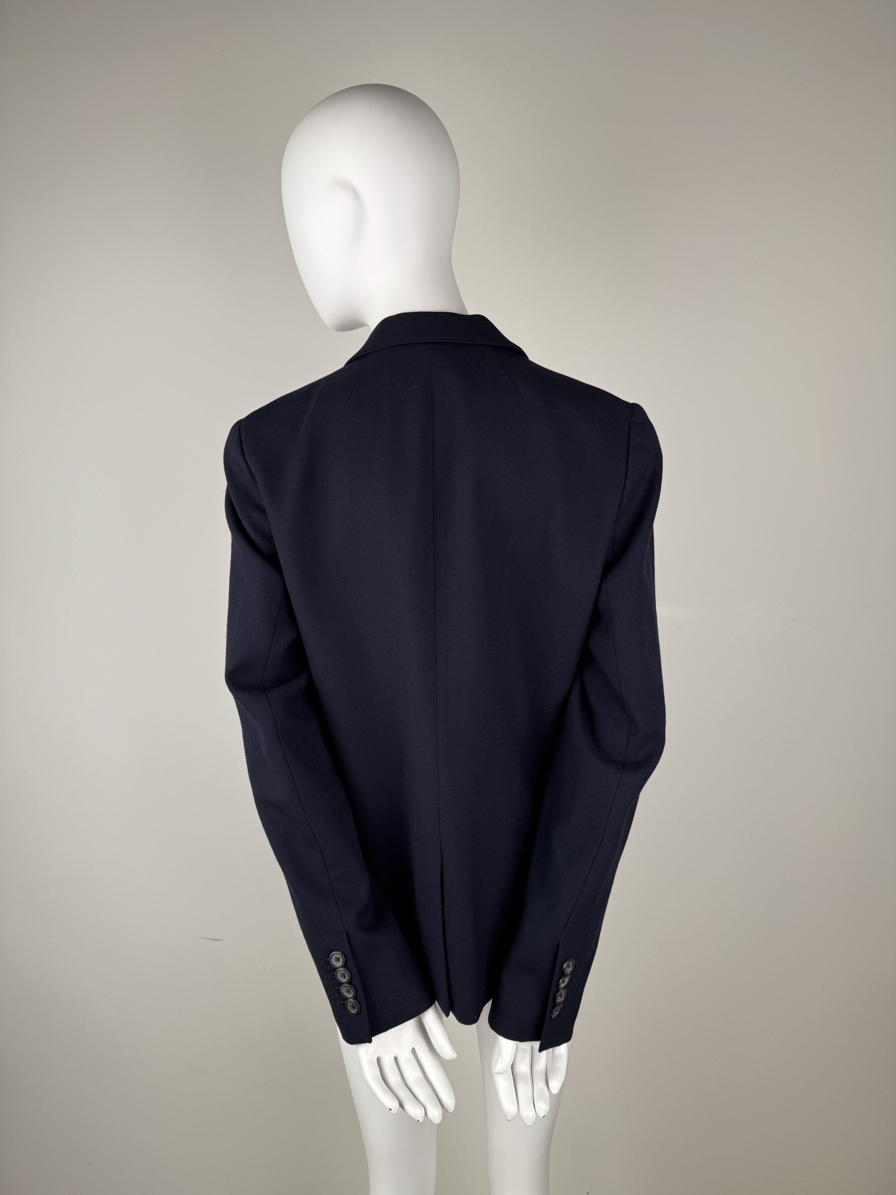 J.Crew J.Crew Blazer Tailored Office Jacket Wool Flannel Navy Blue Size M / US 6-8 / IT 42-44 - 2 Thumbnail