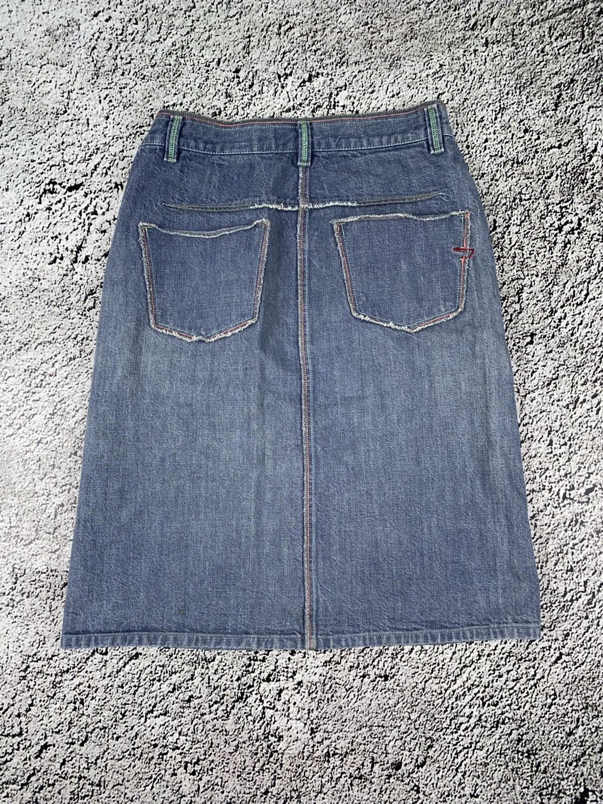 Diesel Vintage Y2K Diesel patchwork button midi skirt size 26 Size 26" / US 2 / IT 38 - 2 Thumbnail