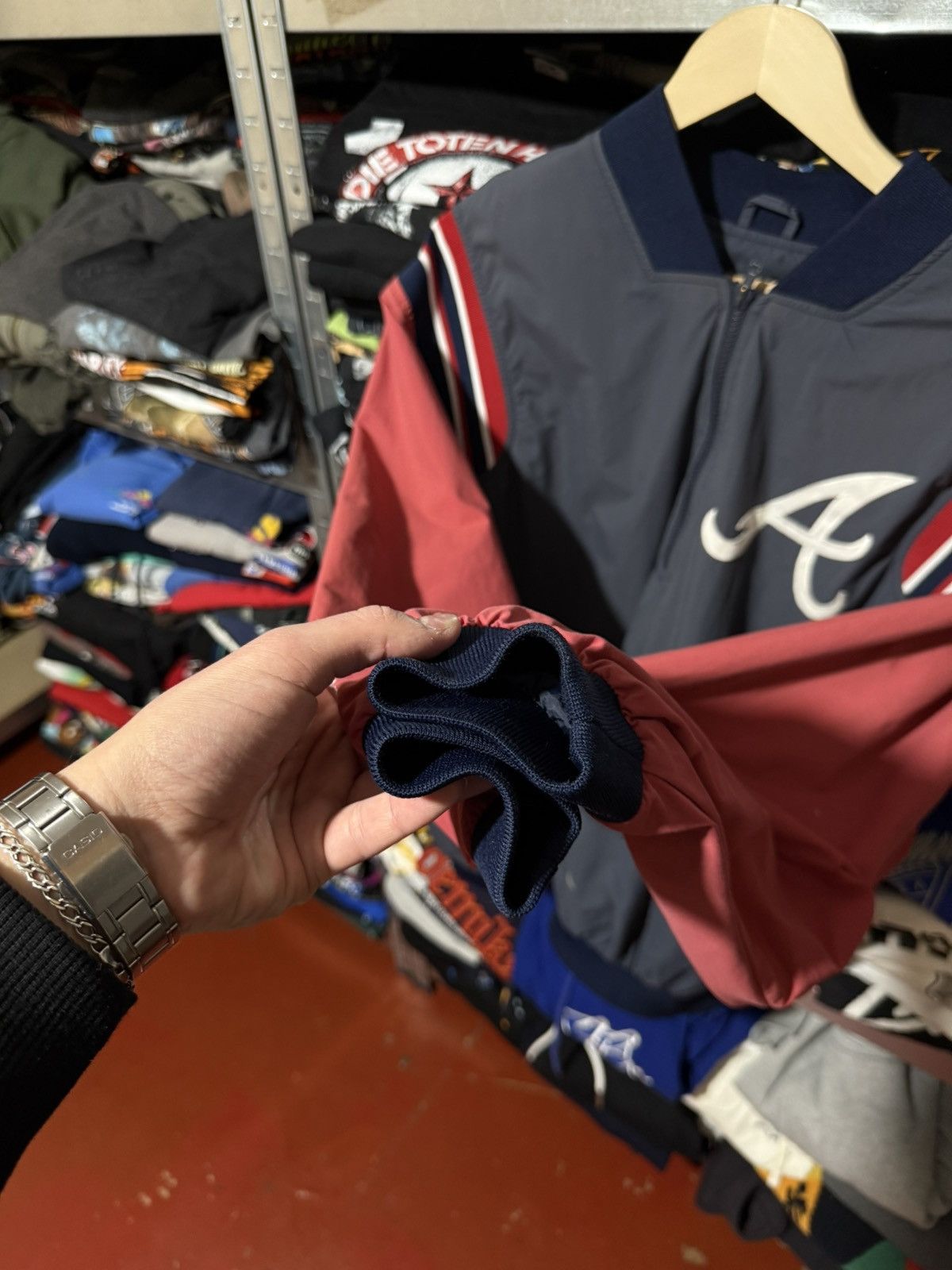 Vintage Vintage 90’s Majestic Atlanta Braves Baseball Light Jacket Size US XL / EU 56 / 4 - 6 Thumbnail