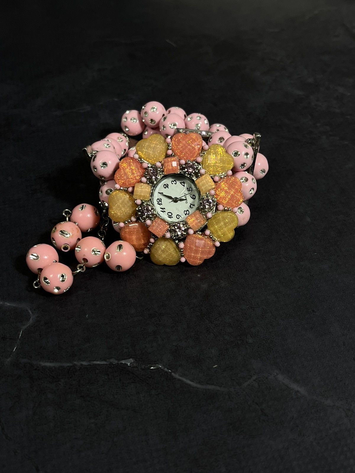 Hysteric Glamour Handmade Beaded Flower Watch Bracelet Japanese Movement Size ONE SIZE - 10 Thumbnail