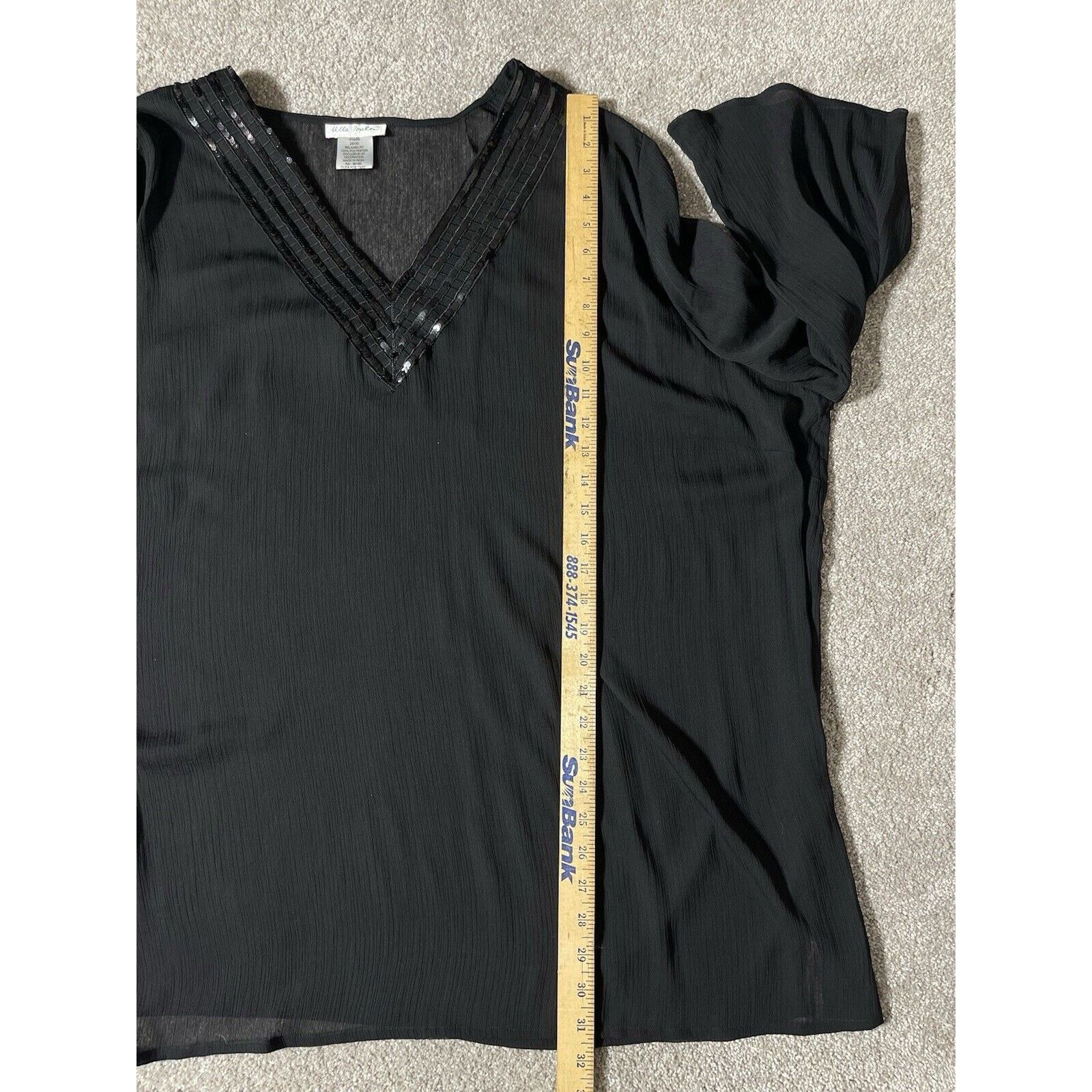 Other Ulla Popken 2 Piece Top Plus Size 28/30 Sheer Sequins Fairy Size ONE SIZE - 5 Thumbnail