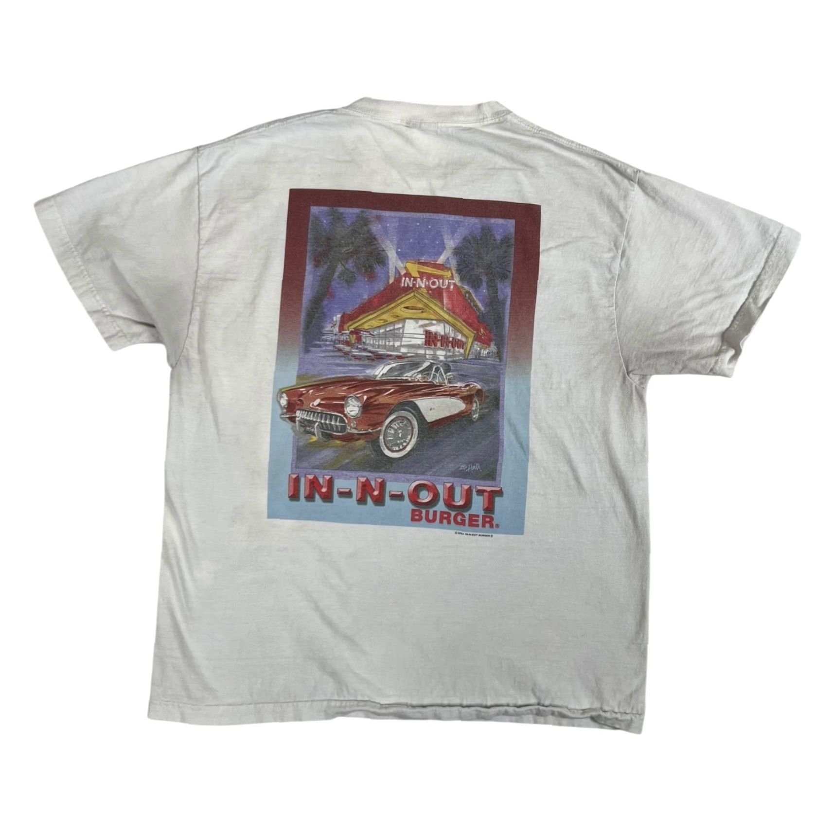 Vintage VINTAGE In-N-Out Burger Shirt Mens M/L White California Logo Graphic Print Crew Neck Short Sleeve Size US M / EU 48-50 / 2 - 2 Thumbnail