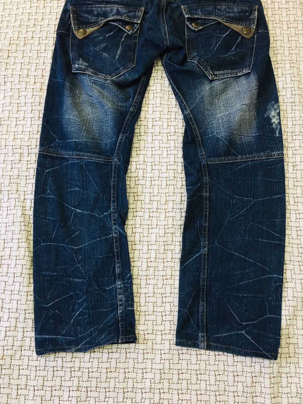 Japanese Brand × PPFM Dominate Love Rock Double Waist Handcrafted Jeans (17) Size US 32 / EU 48 - 13 Thumbnail