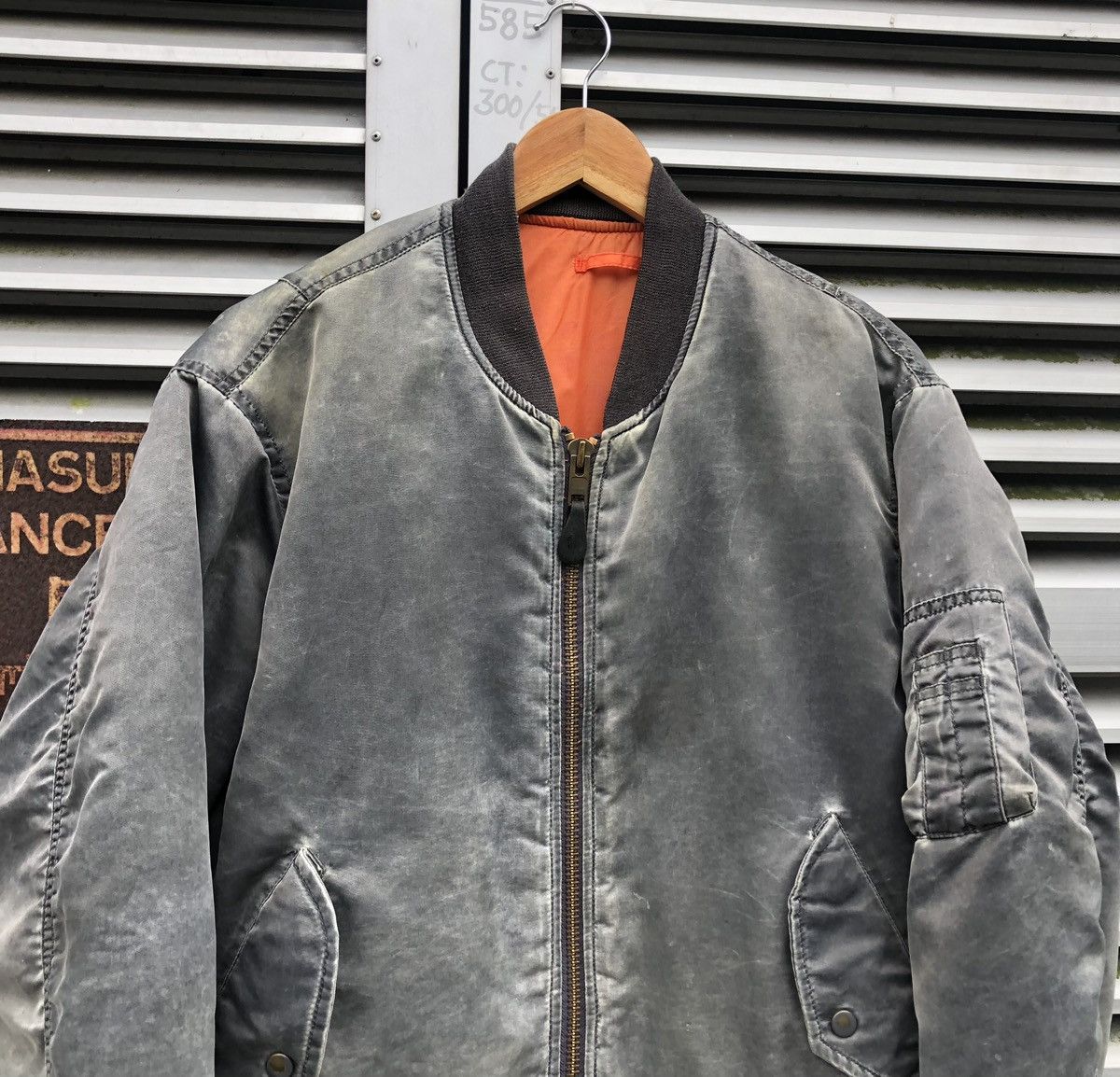 Vintage Air Force Intermedjate Ma-1 Sun Faded Bomber Jacket