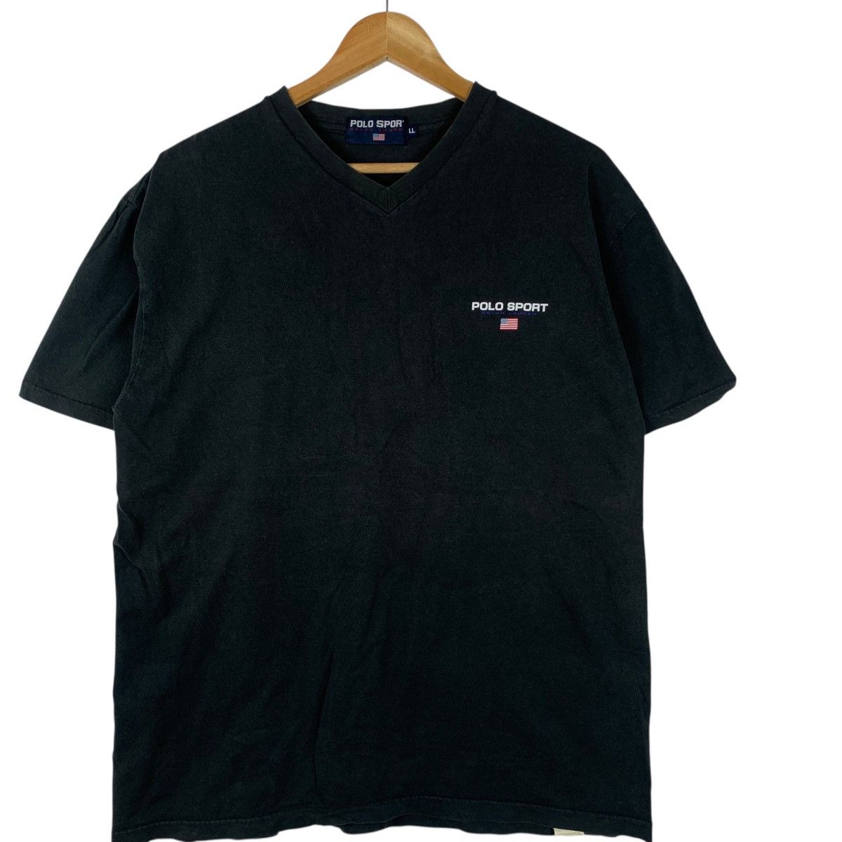 Vintage Vintage POLO SPORT RALPH LAUREN USA Flag Tee Shirt Top V Size US XL / EU 56 / 4 - 4 Thumbnail